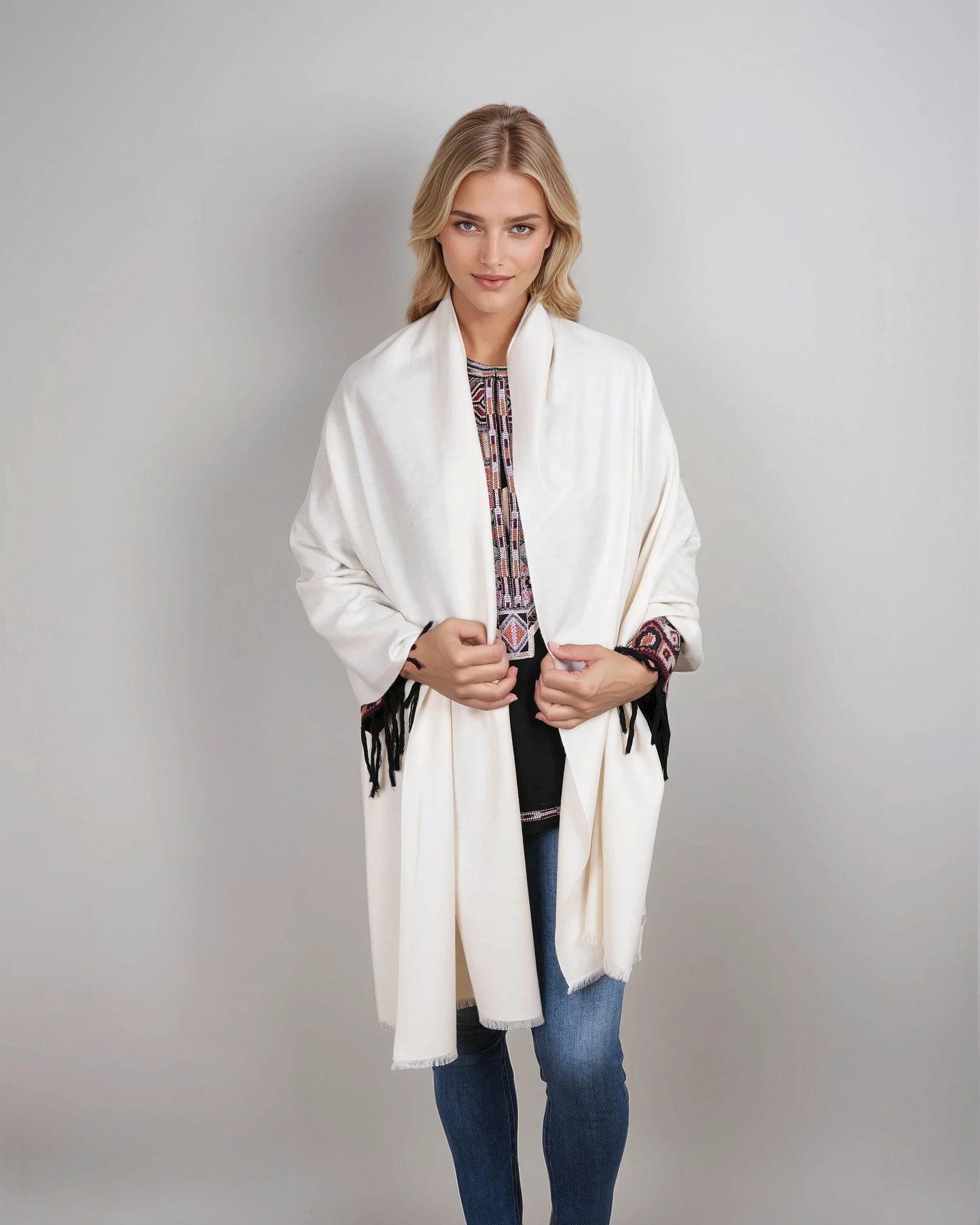 Pashmina Couture wool white