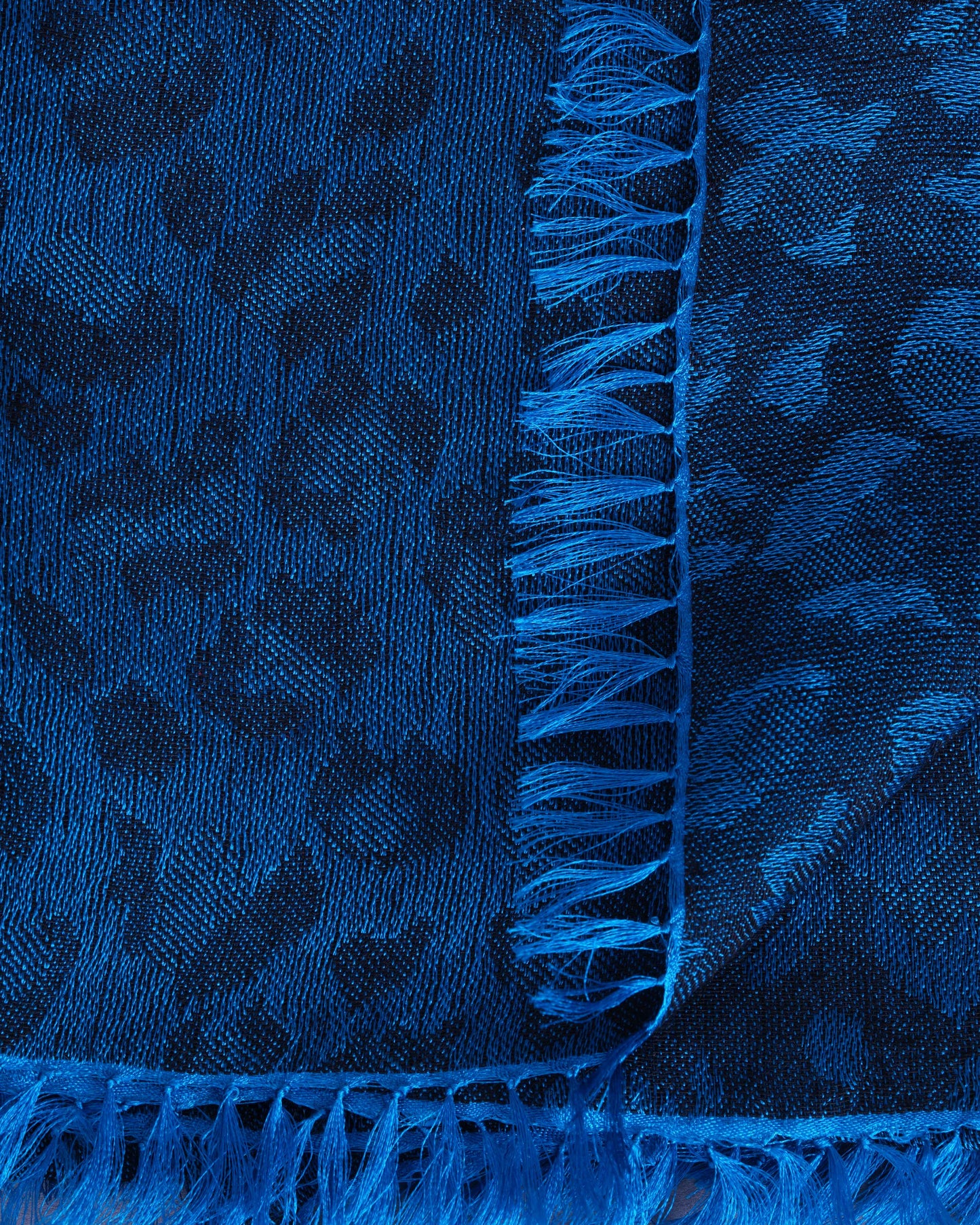Water-Pashmina Leopard strong blue