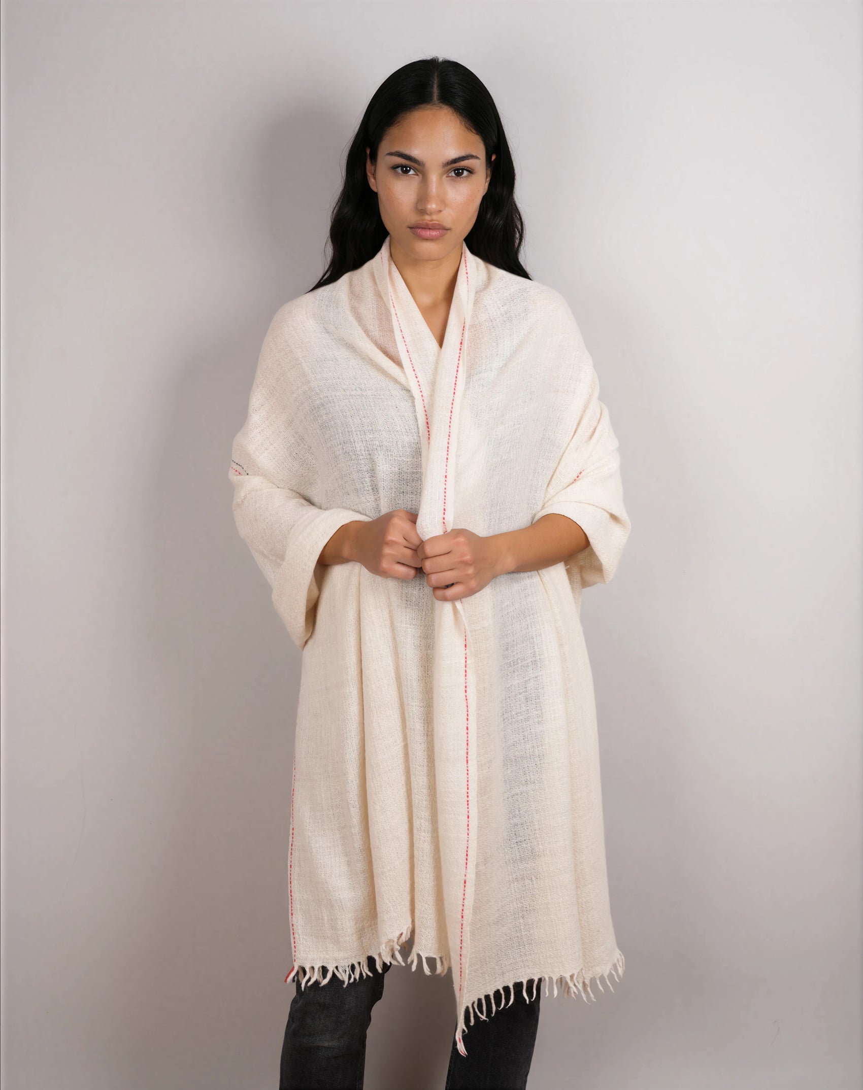 Ayo Pashmina Kaschmir natural white