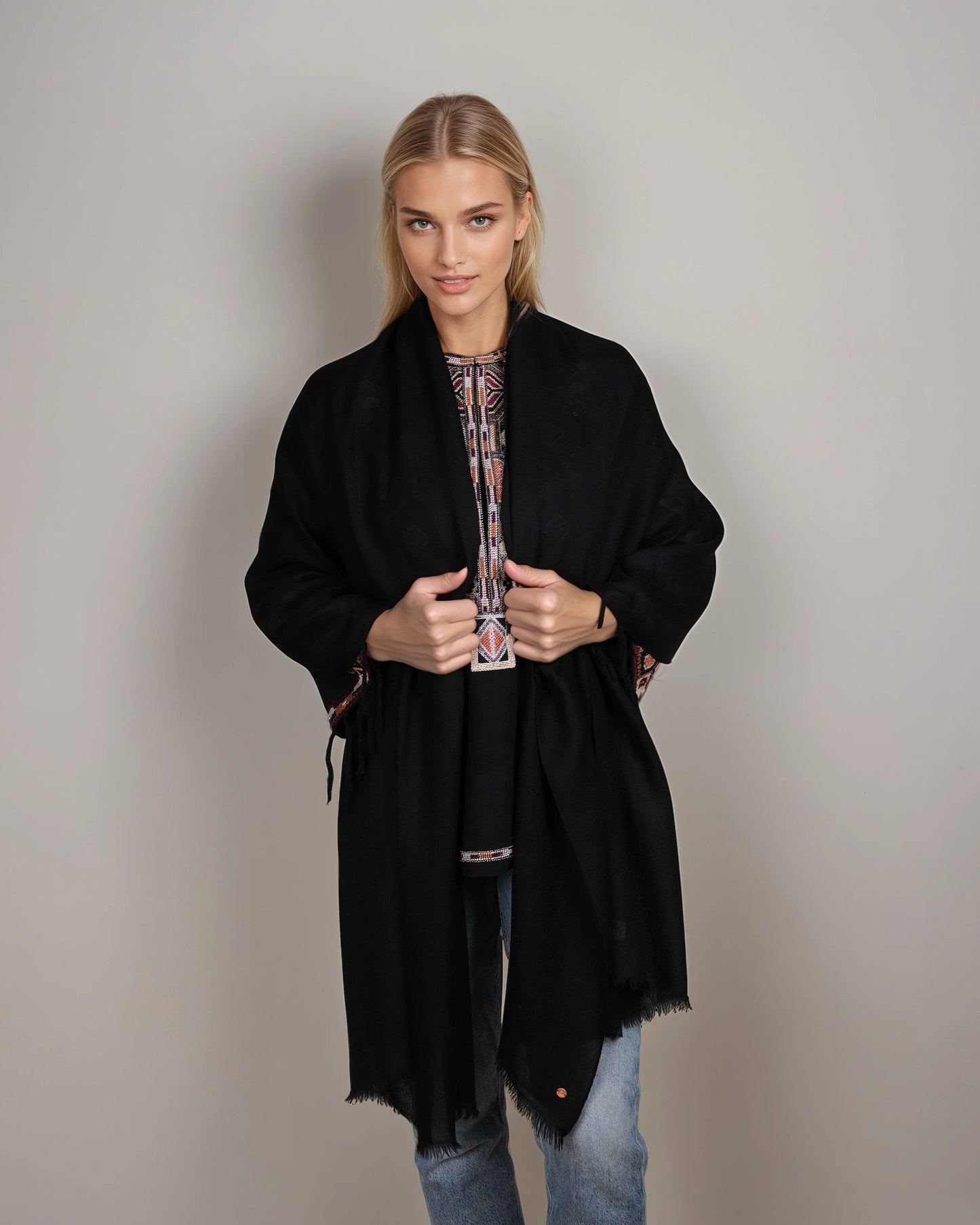Ring-Pashmina black