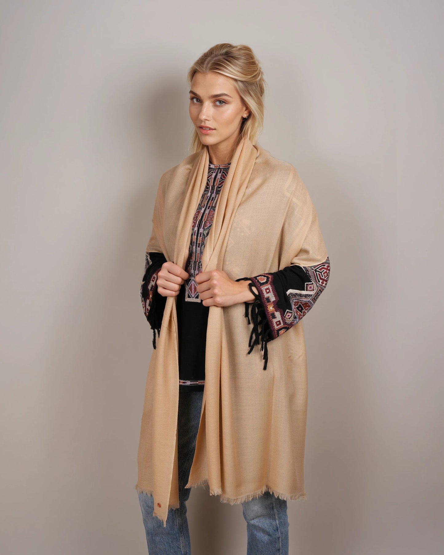 Ring-Pashmina camel
