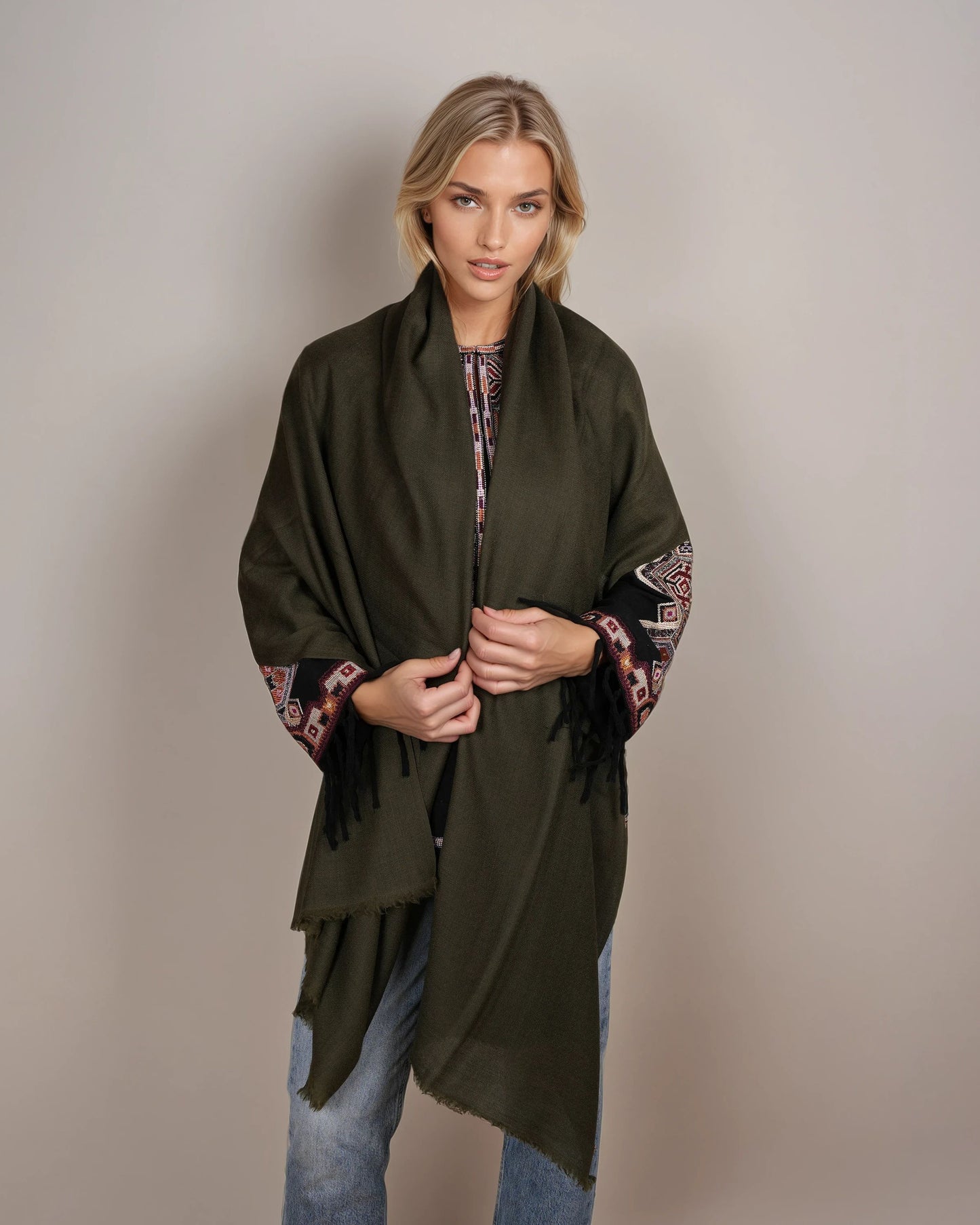 Ring-Pashmina khaki