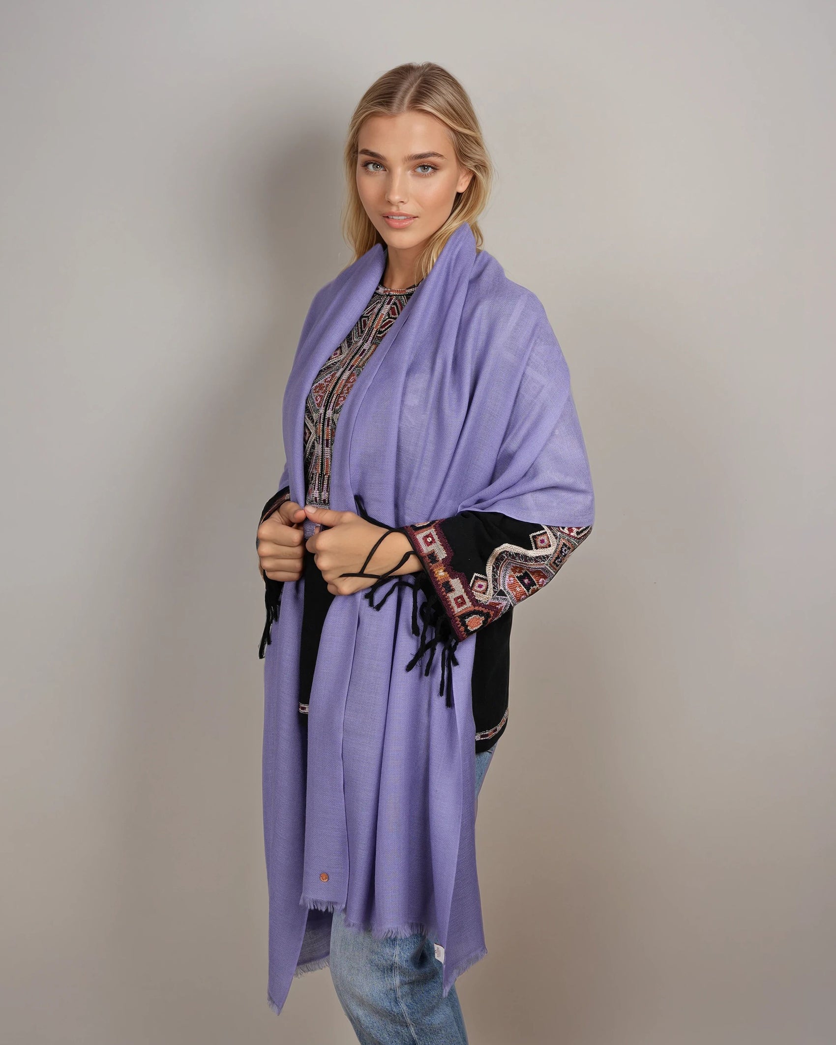 Ring-Pashmina lavender