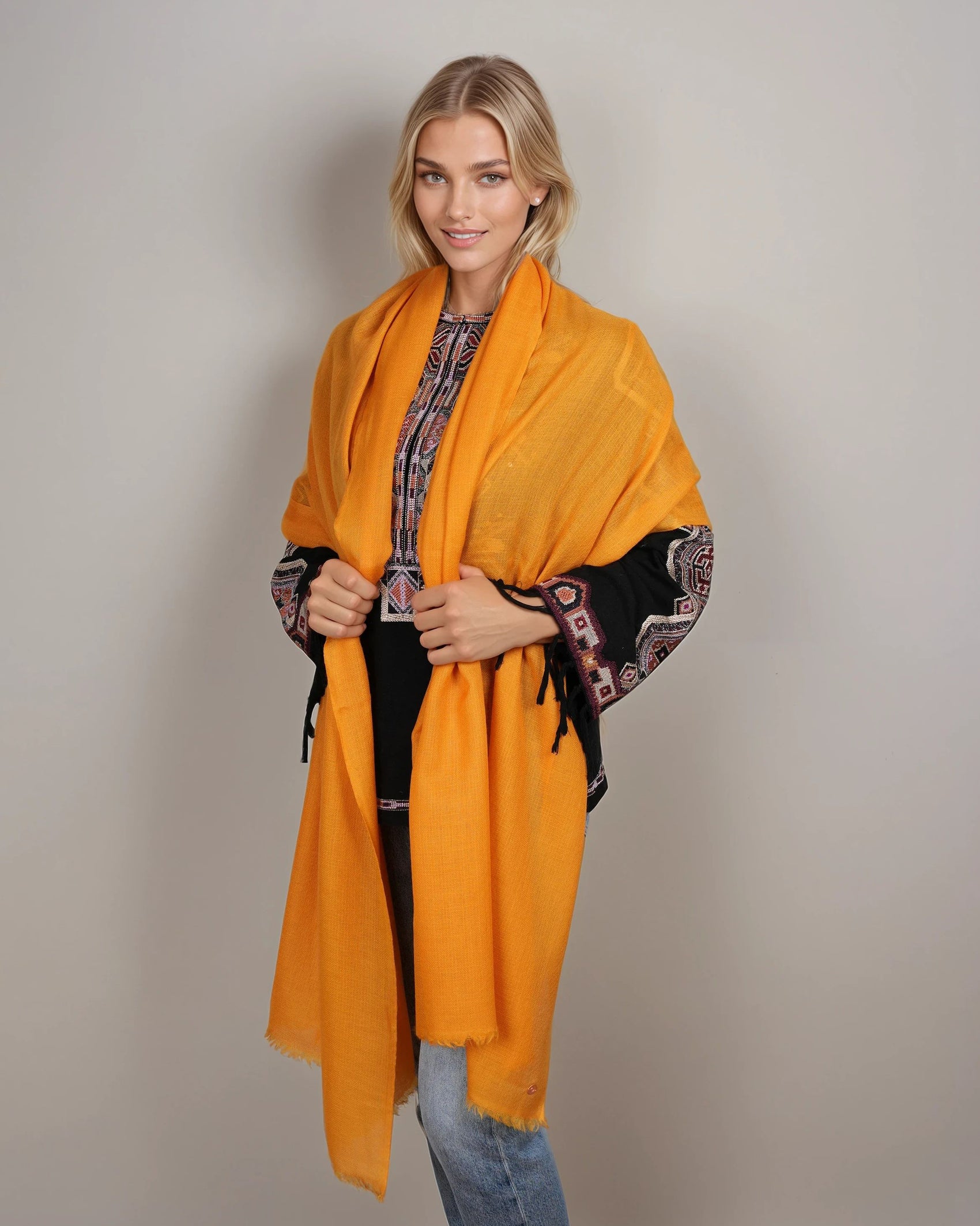 Ring-Pashmina tibetan yellow