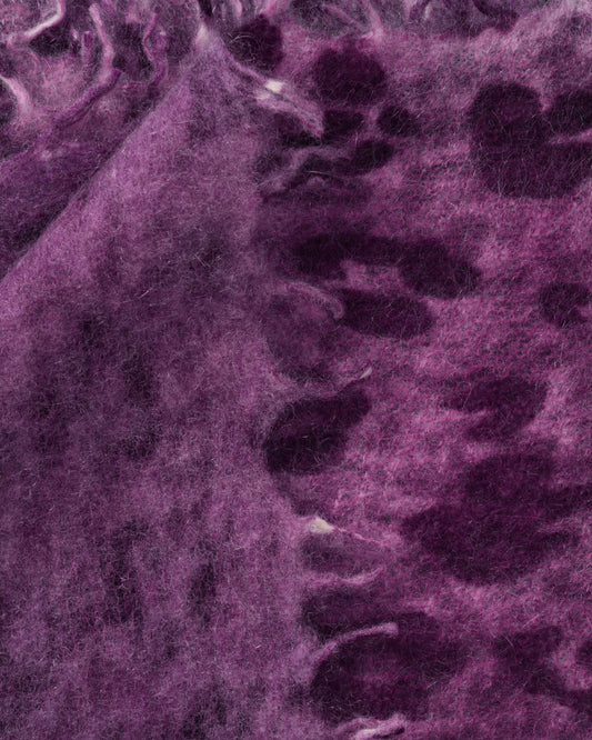 Leopard Pashmina Bright Violet