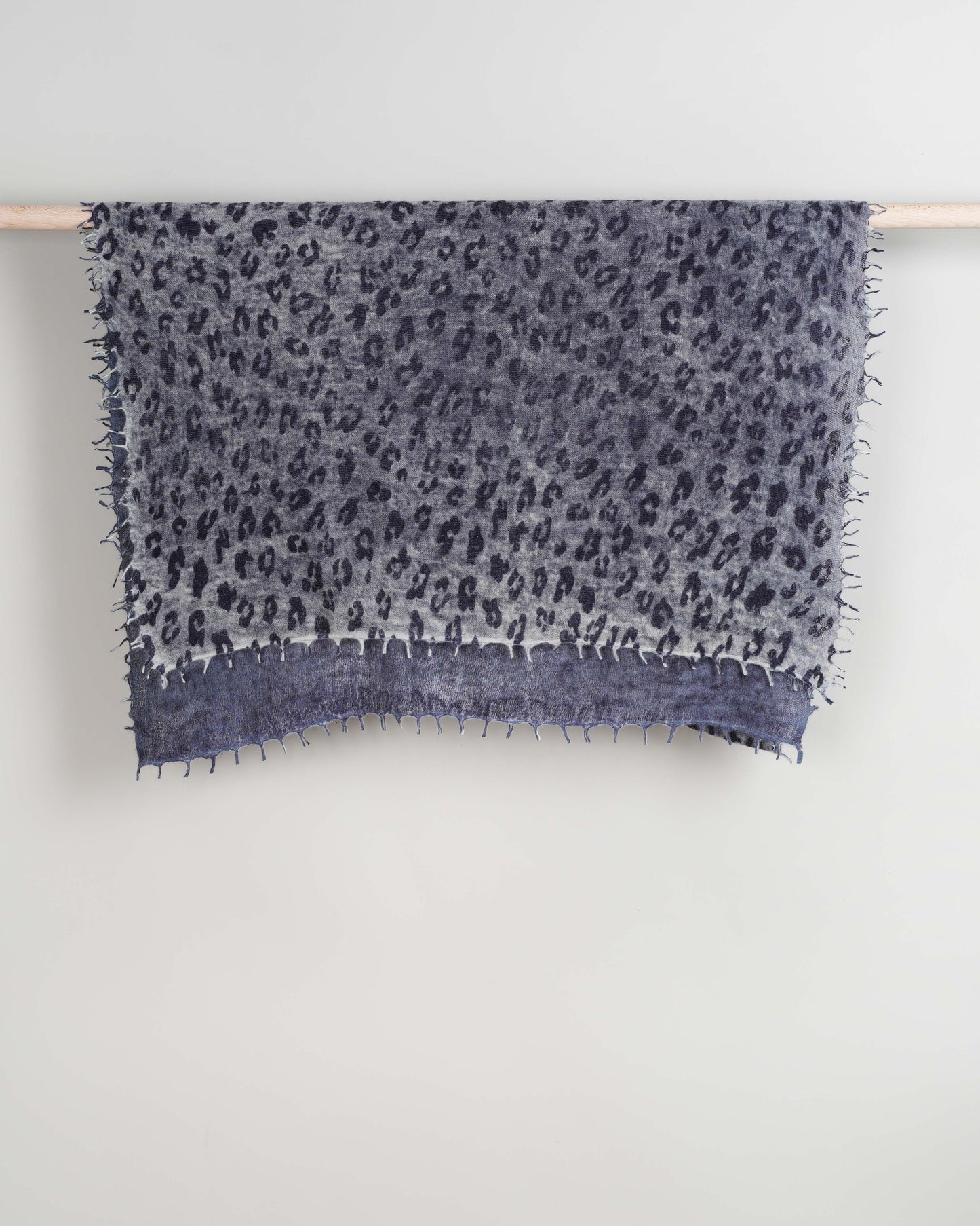 Leopard Pashmina Dress Blues