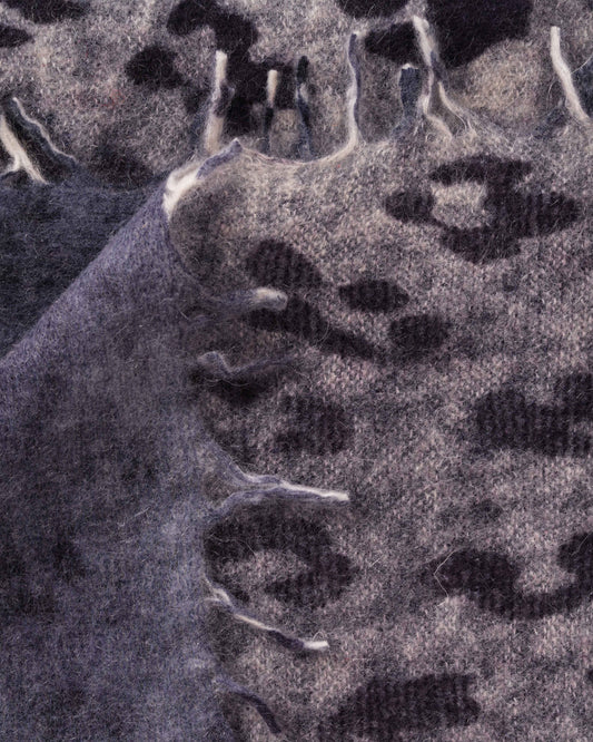 Leopard Pashmina Dress Blues