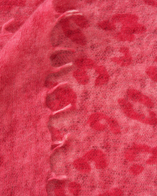 Leopard Pashmina Flamingo Pink
