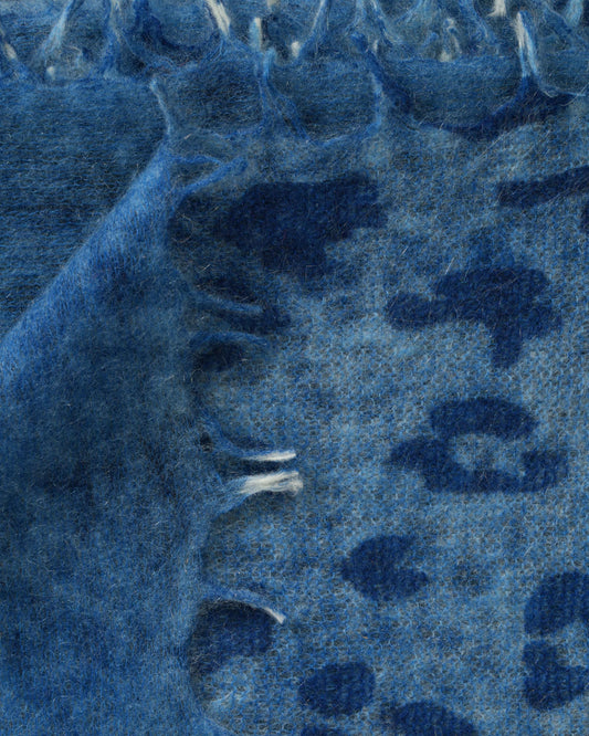 Leopard Pashmina Imperial Blue
