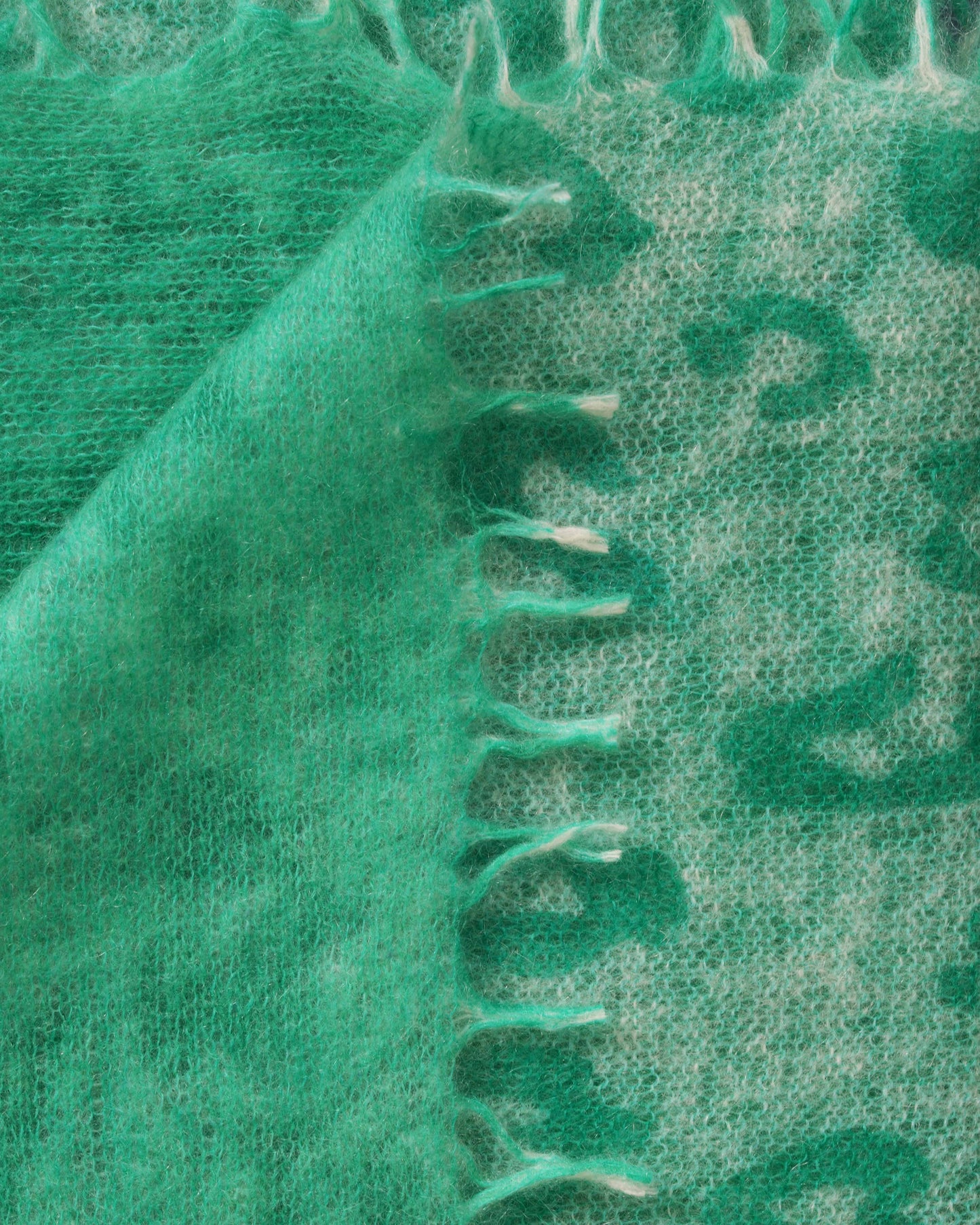 Leopard Pashmina Mint Leave