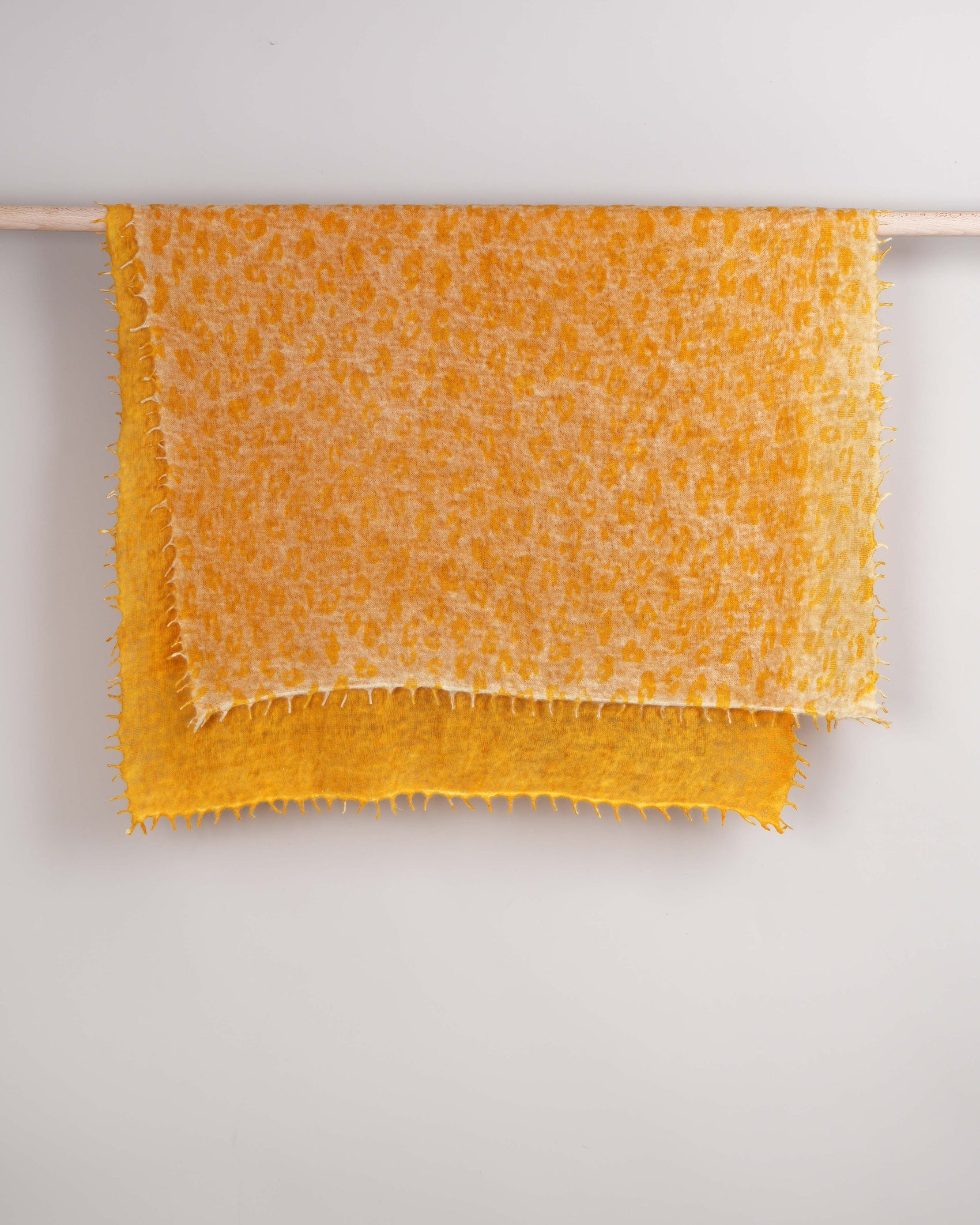 Leopard Pashmina Saffron