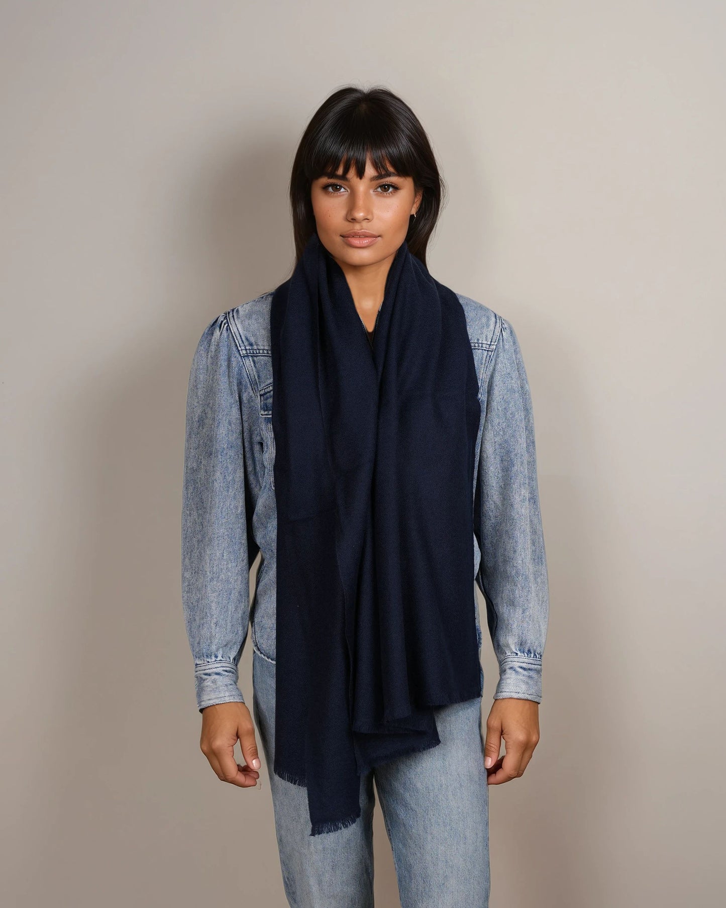 Pashmina 100% Kaschmir Schal blue nights