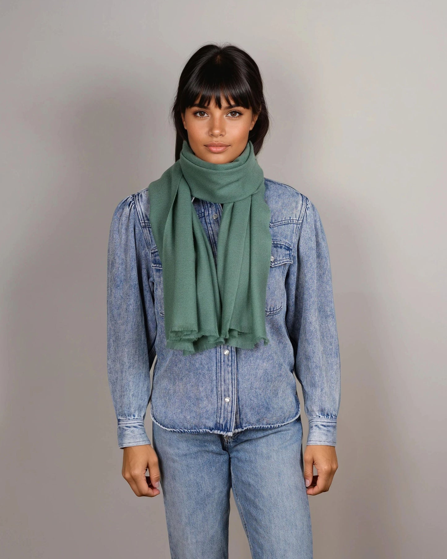 Pashmina 100% Kaschmir Schal jade green