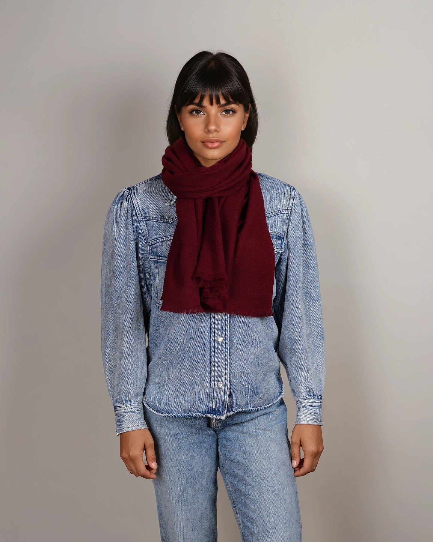 Pashmina 100% Kaschmir Schal tibetan red