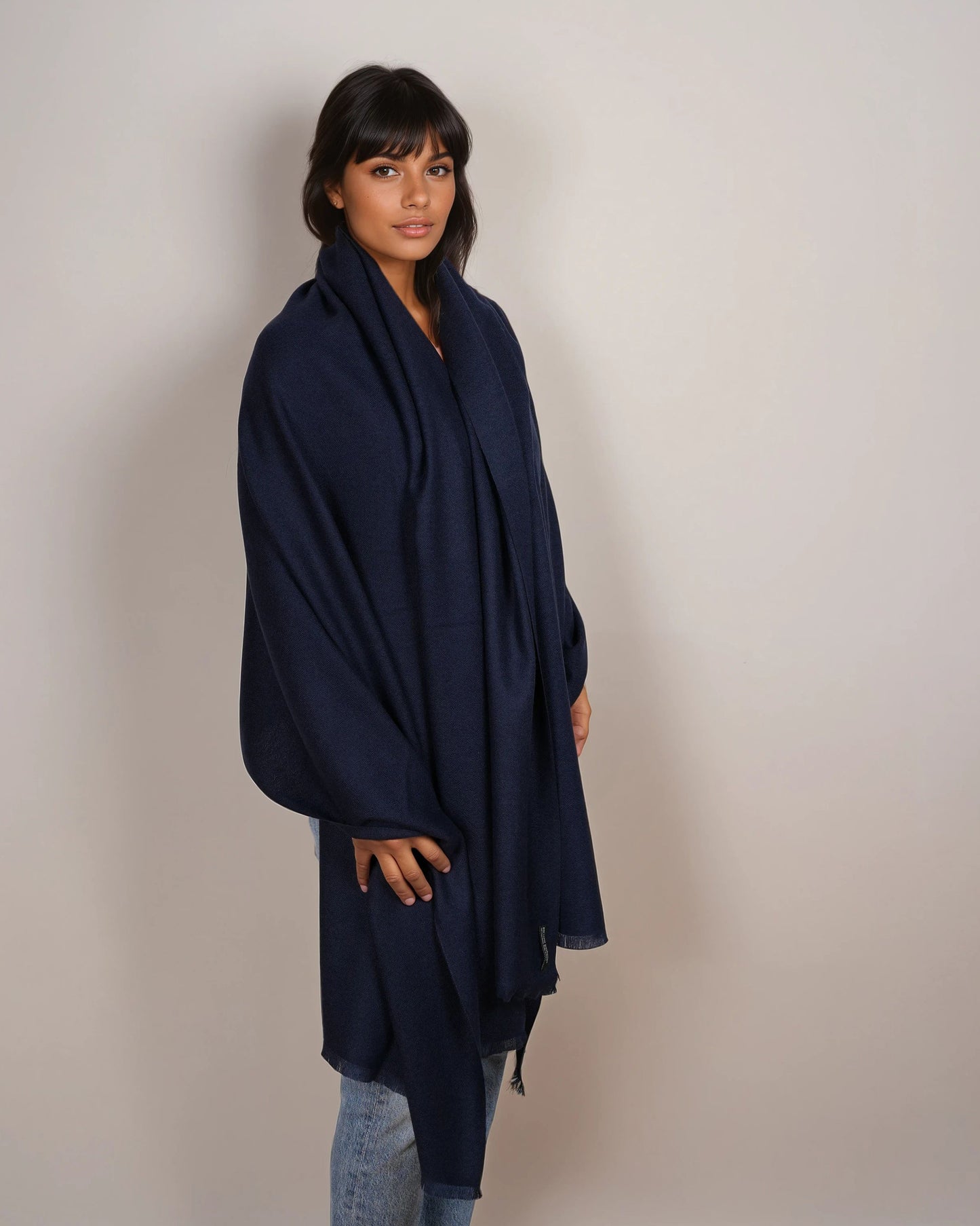 Pashmina 100% Kaschmir Stola blue nights