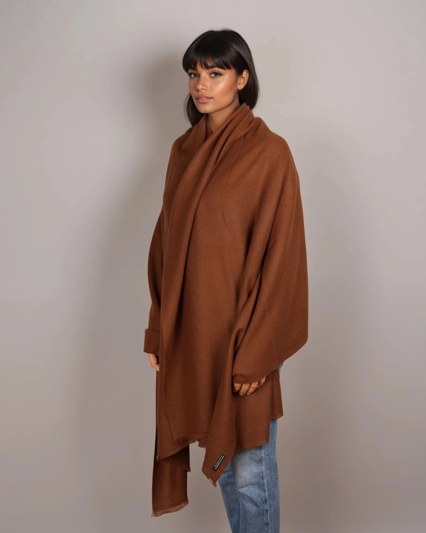 Pashmina 100% Kaschmir Stola bronze