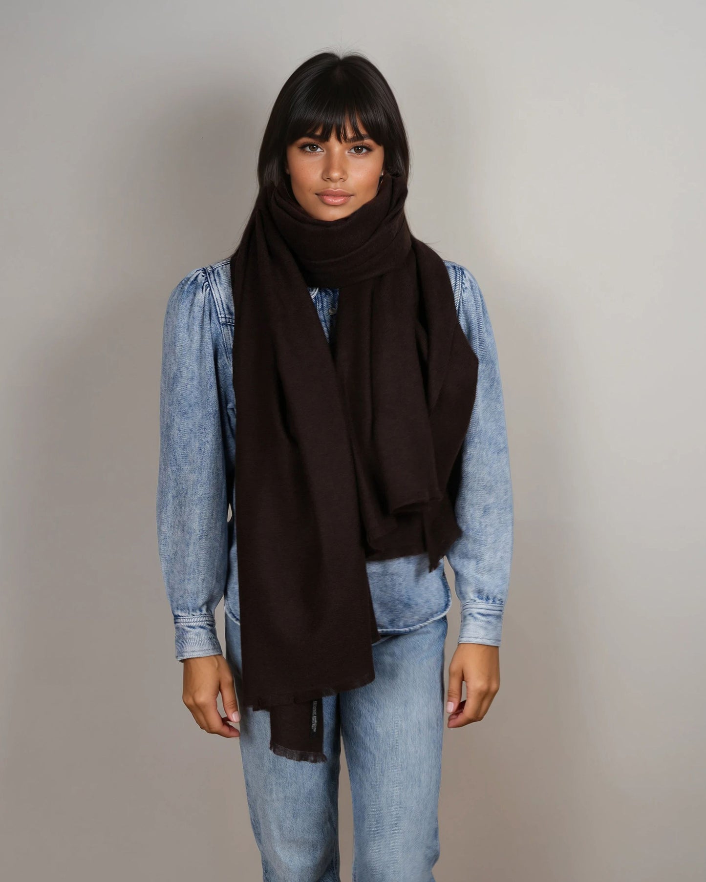 Pashmina 100% Kaschmir Stola coffee bean