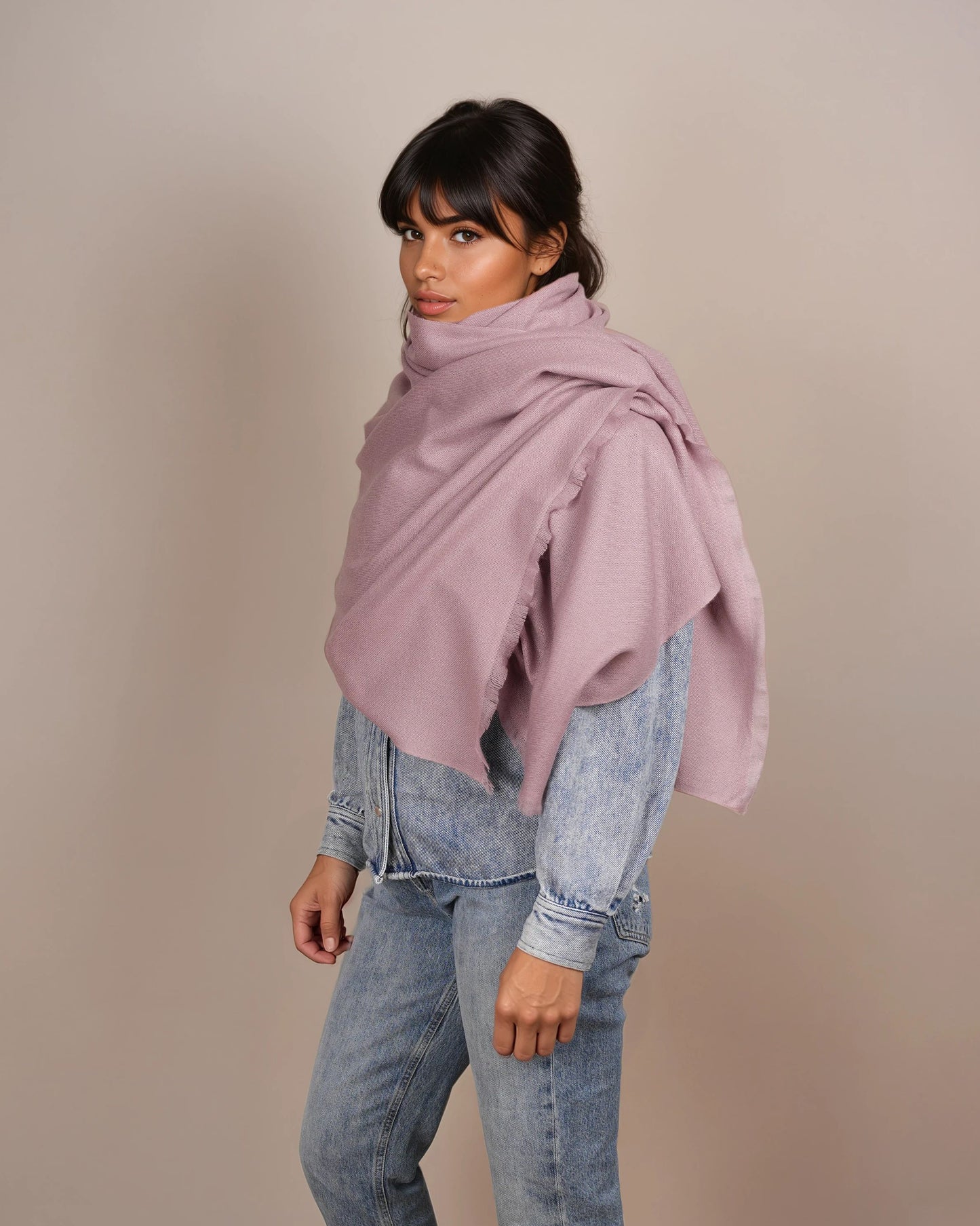 Pashmina 100% Kaschmir Stola keepsake lilac