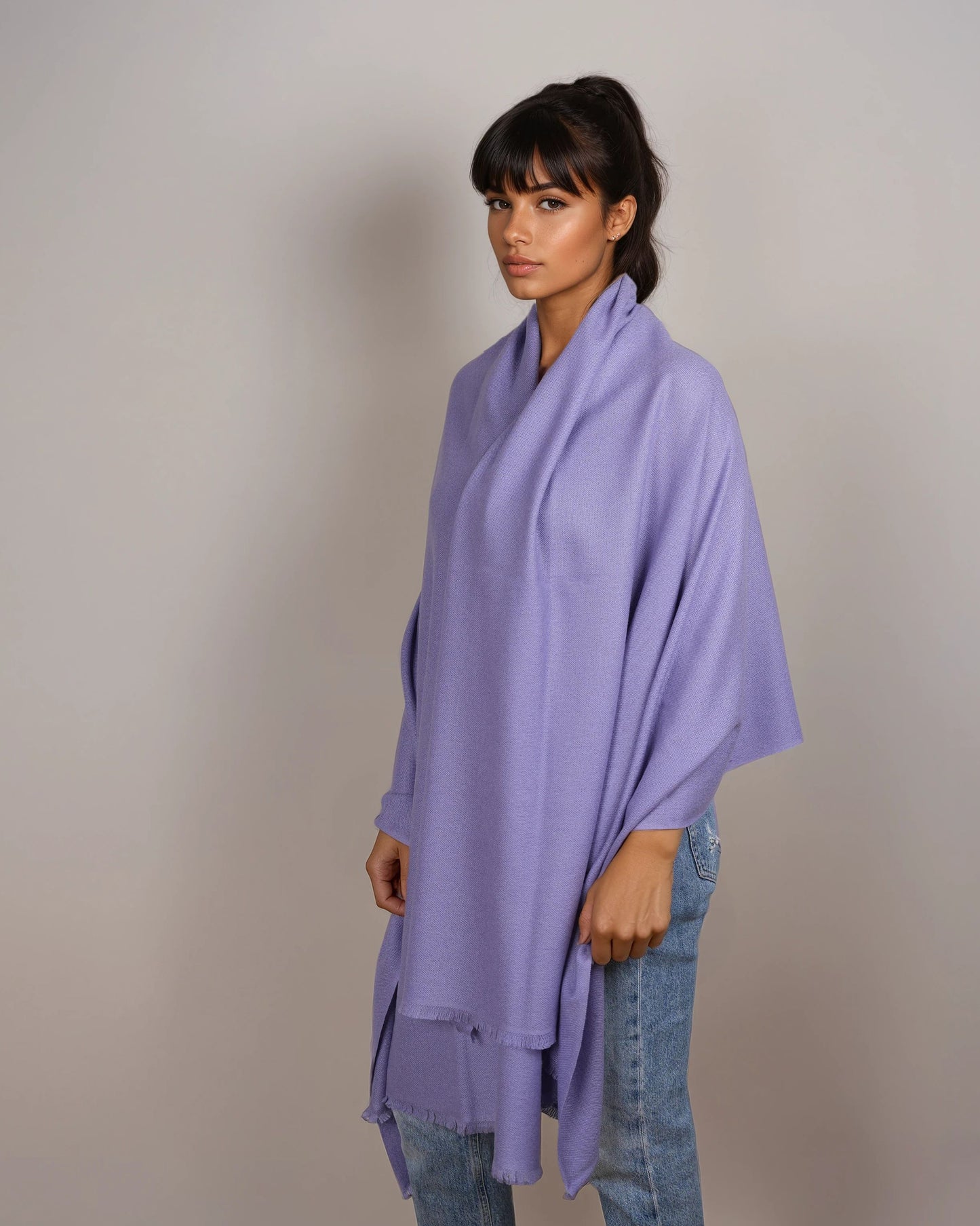 Pashmina 100% Kaschmir Stola lavender