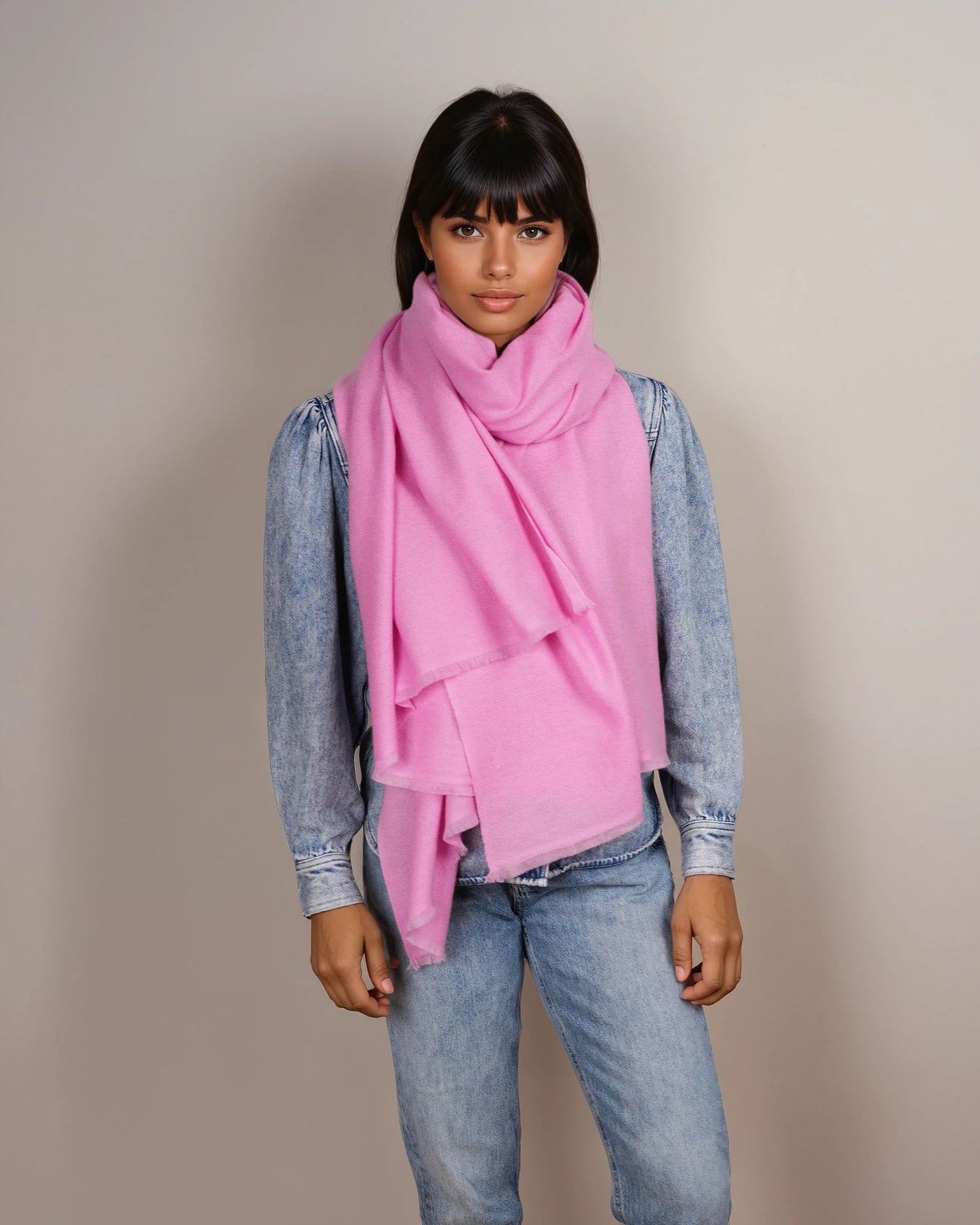 Pashmina 100% Kaschmir Stola peony pink