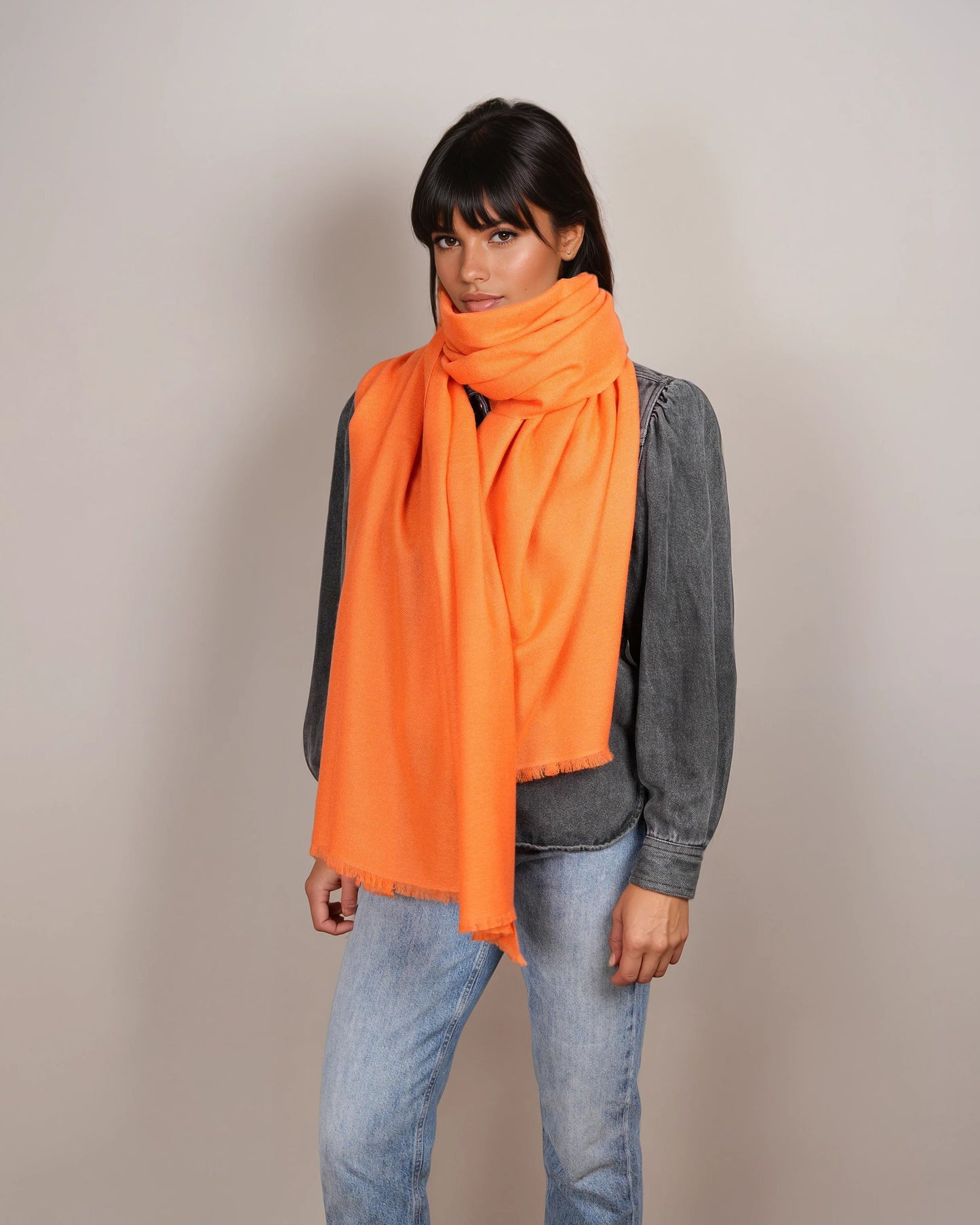 Pashmina 100% Kaschmir Stola salmone
