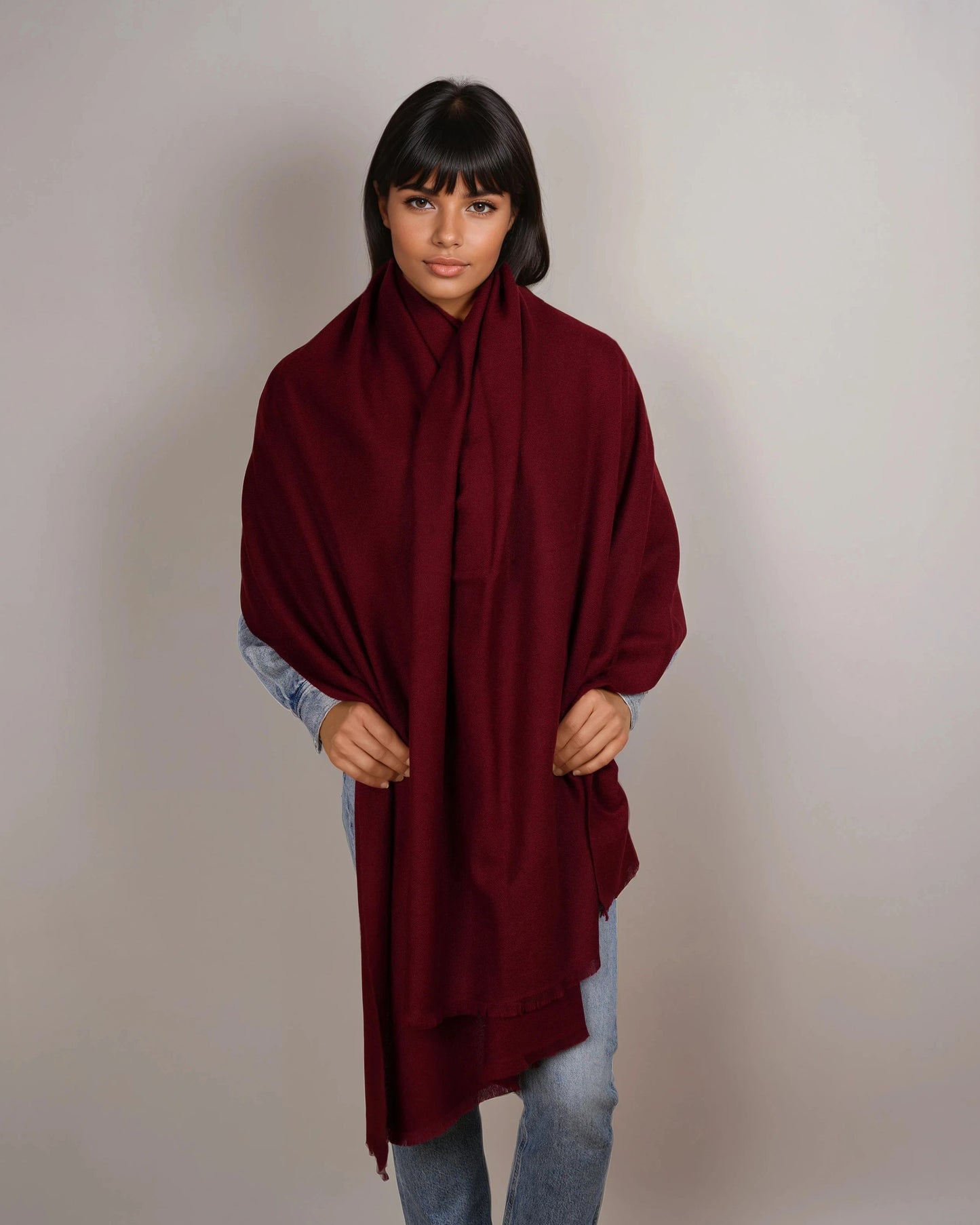 Pashmina 100% Kaschmir Stola tibetan red