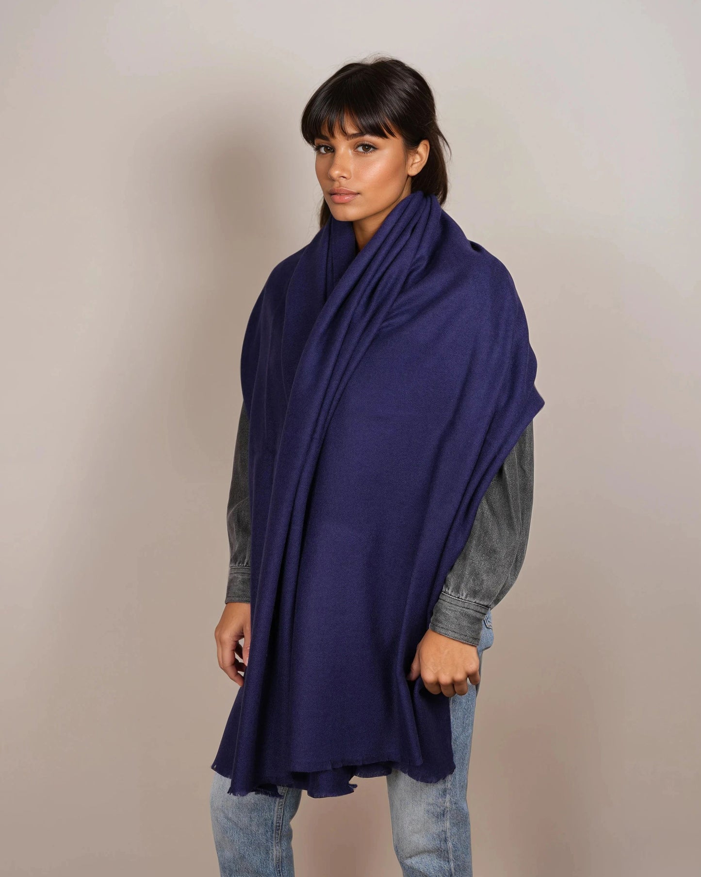 Pashmina 100% Kaschmir Stola twilight blue