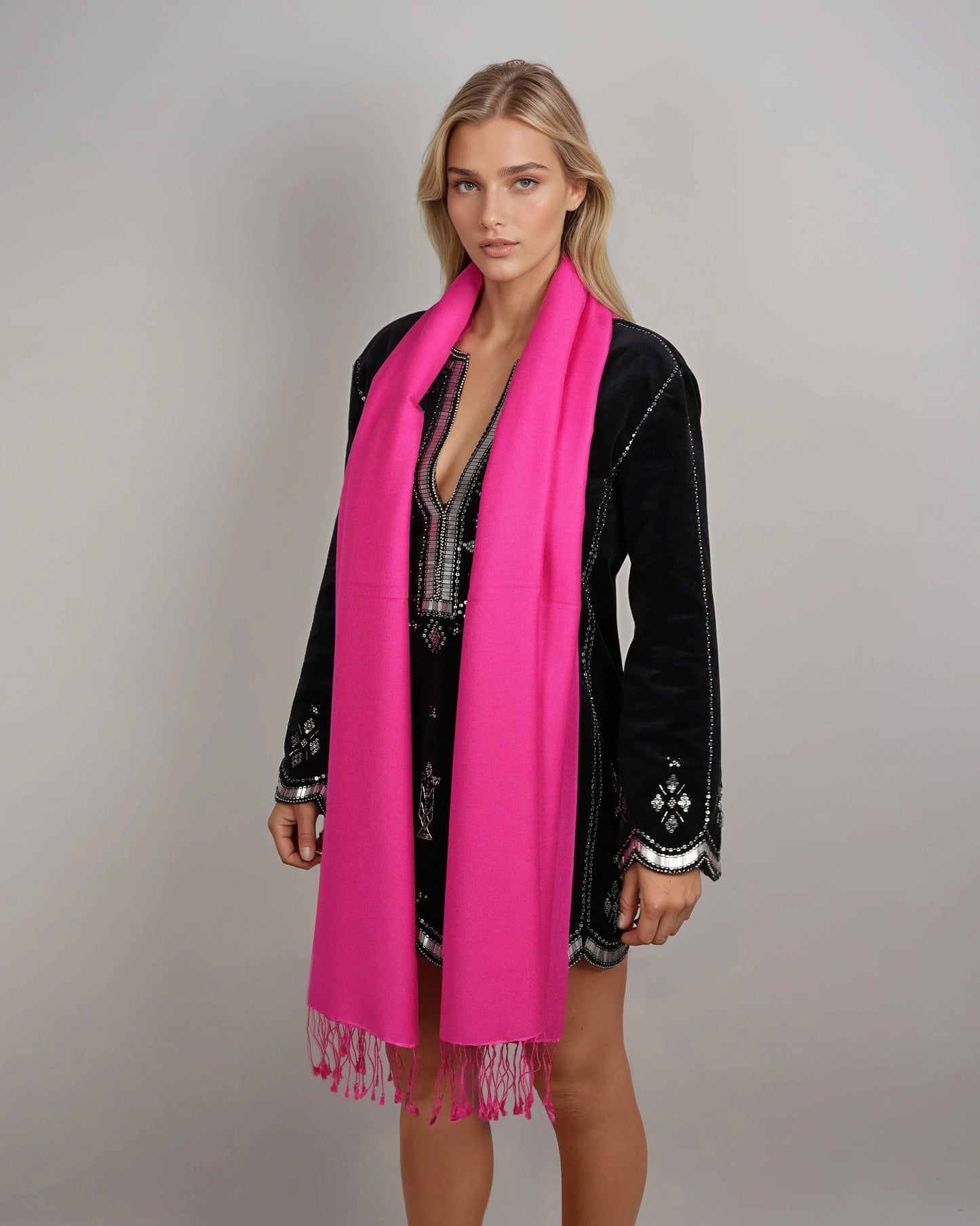 Pashmina 70% Kaschmir Classic beetroot purple