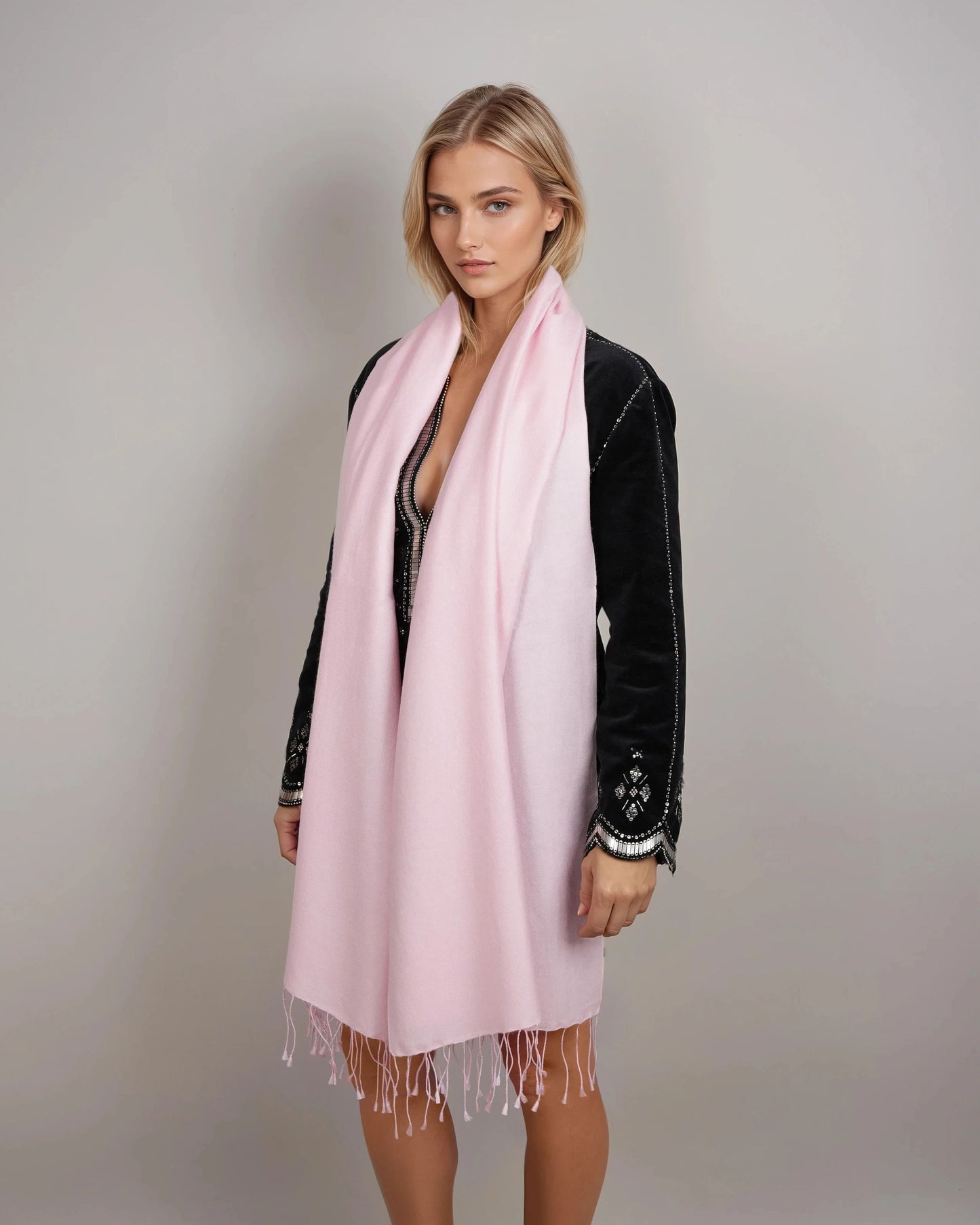 Pashmina 70% Kaschmir Classic crystal rose