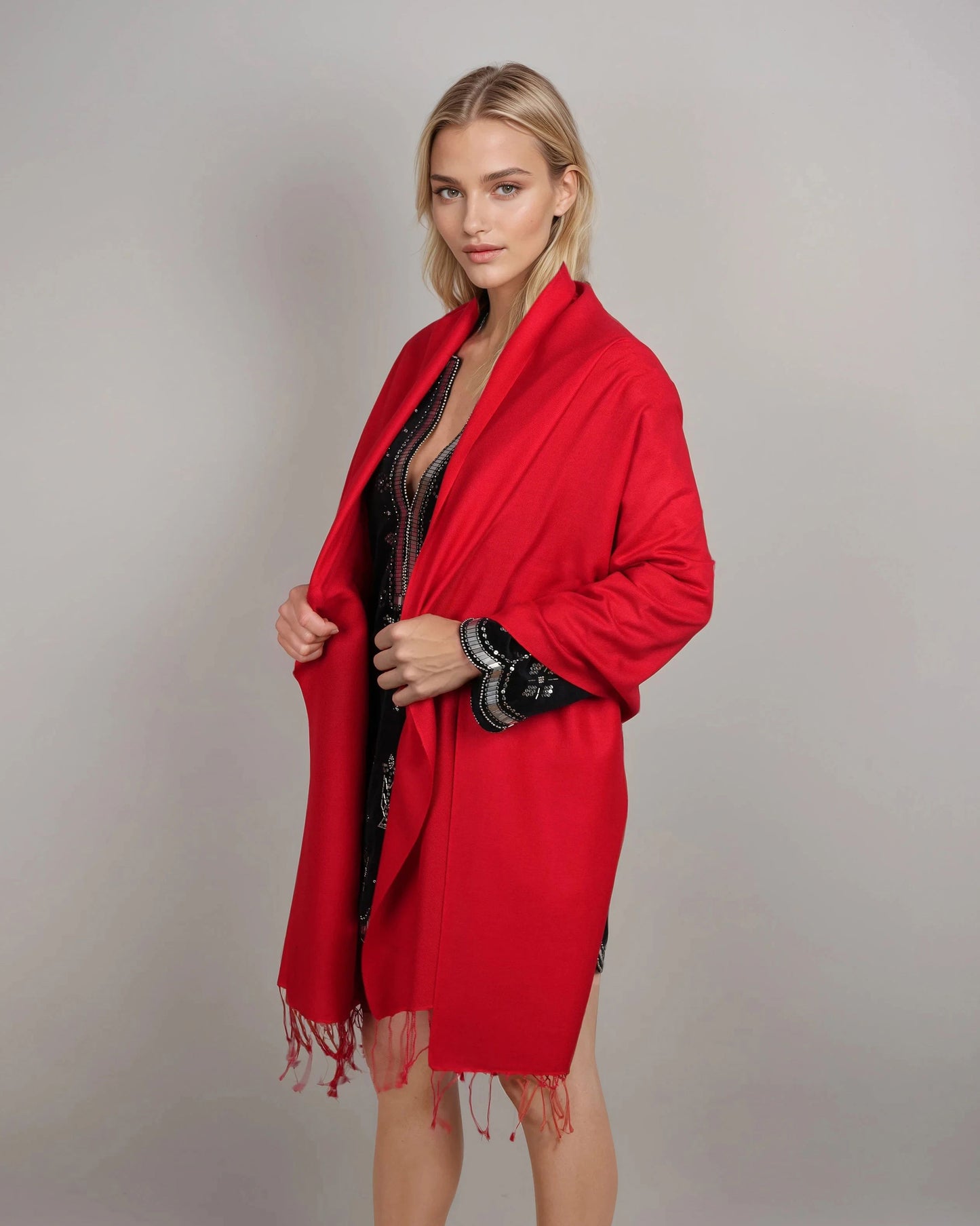 Pashmina 70% Kaschmir Classic fiery red