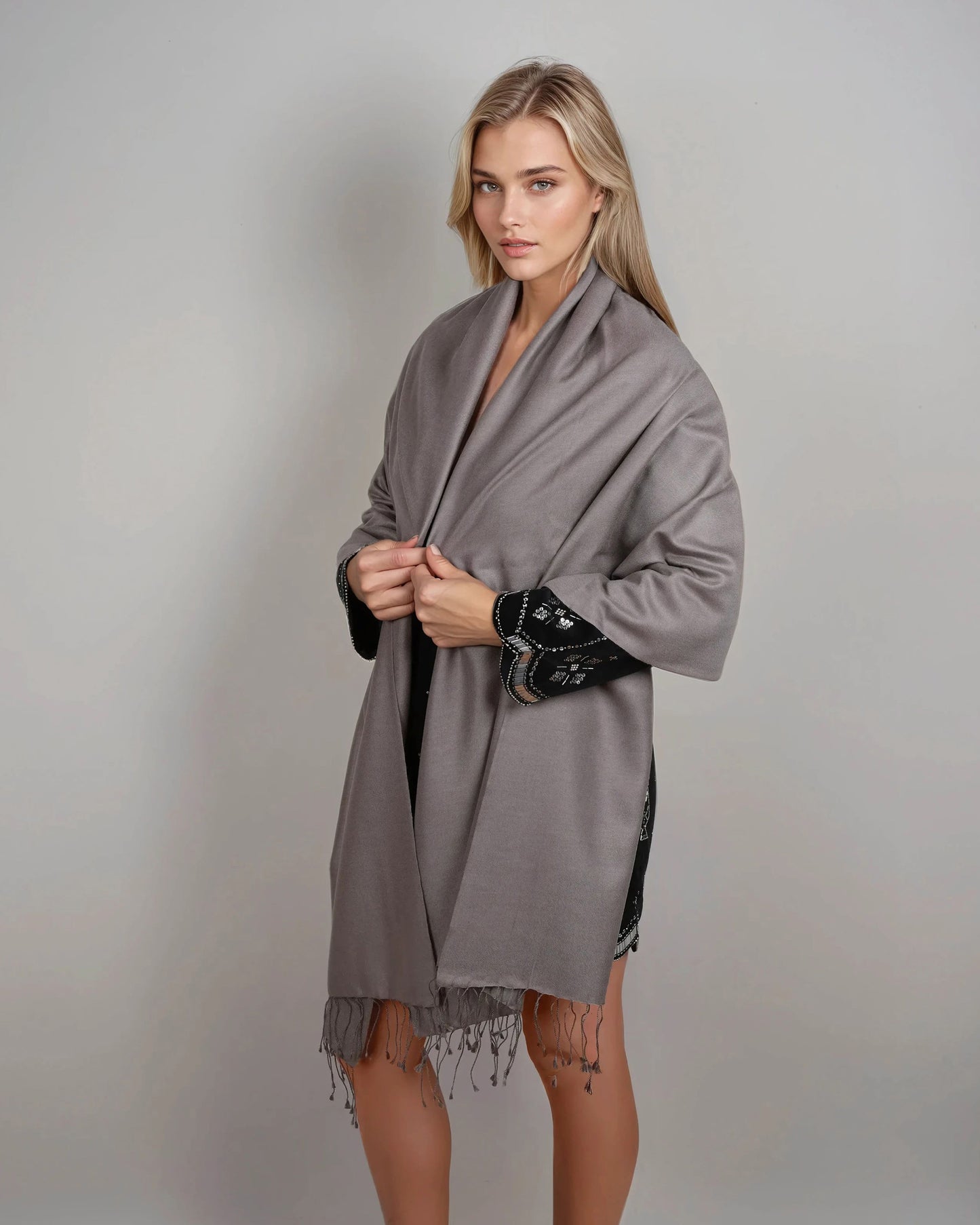 Pashmina 70% Kaschmir Classic fungi grey