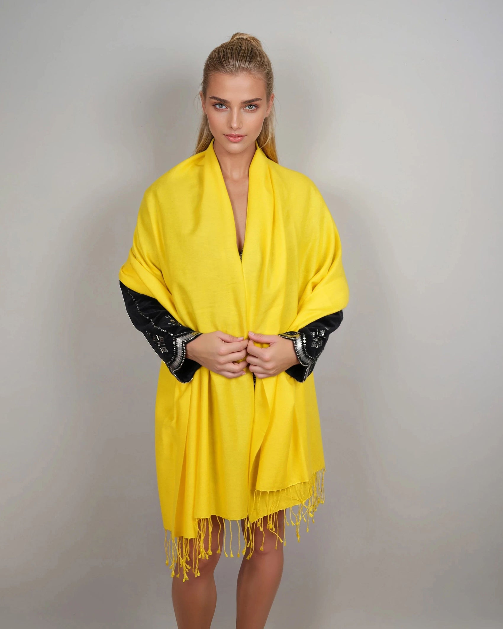 Pashmina 70% Kaschmir Classic giallo