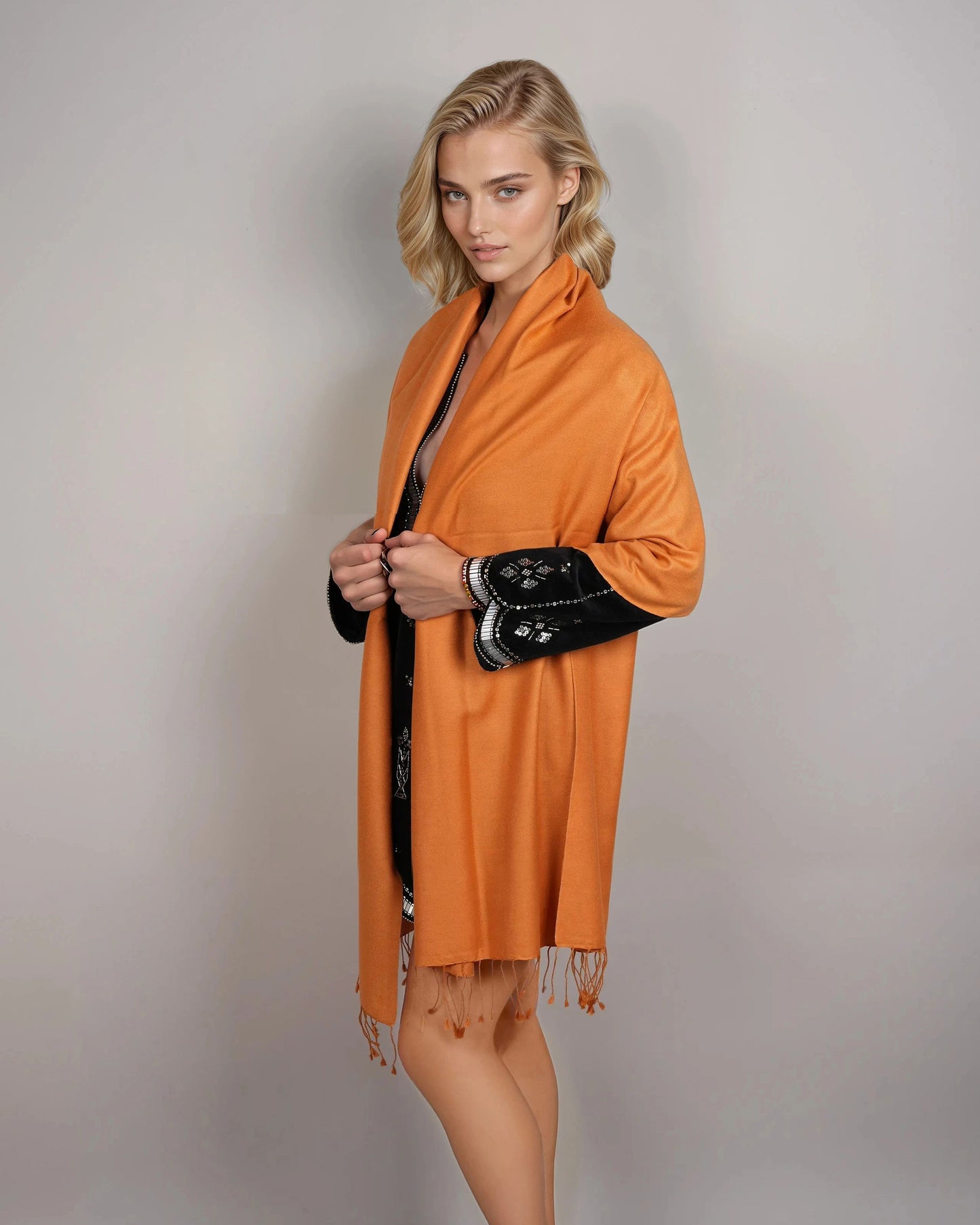 Pashmina 70% Kaschmir Classic marrone dorato
