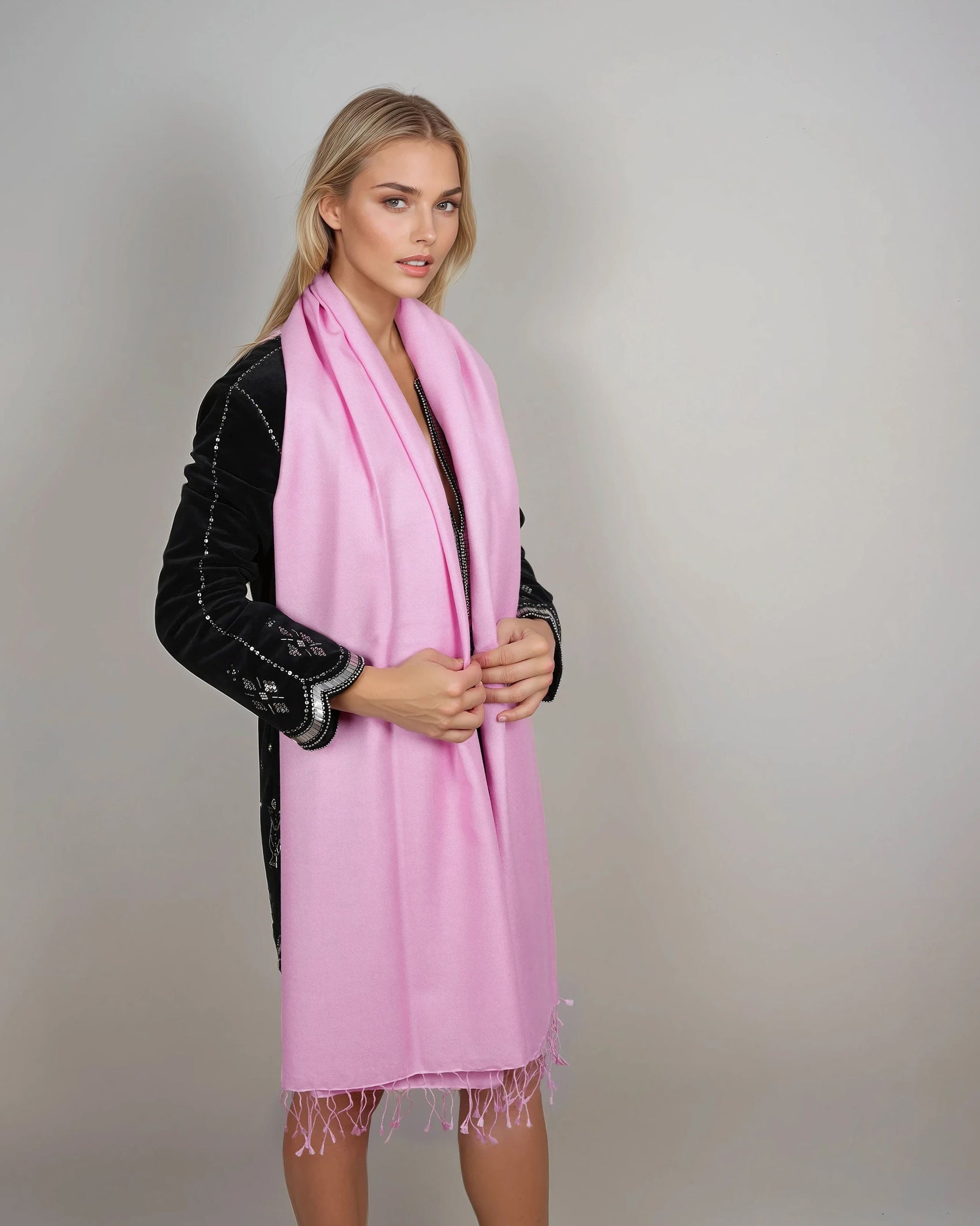 Pashmina 70% Kaschmir Classic peony pink