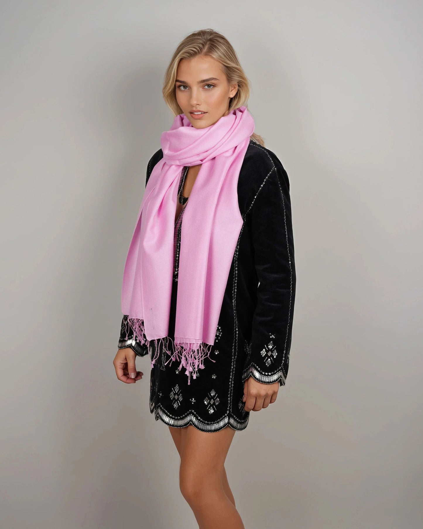 Pashmina 70% Kaschmir Classic peony pink