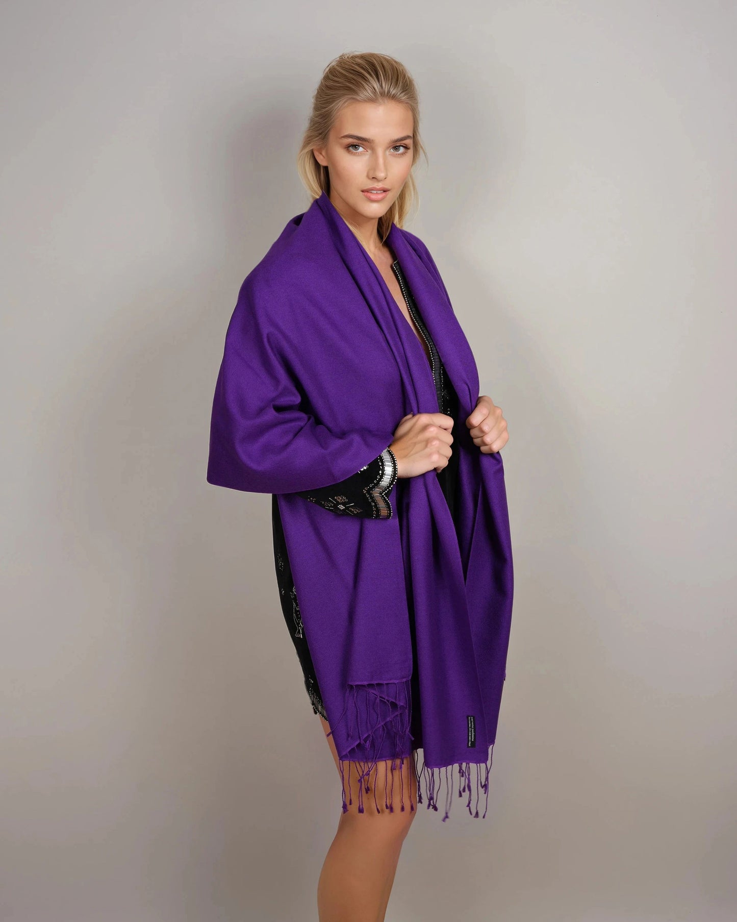 Pashmina 70% Kaschmir Classic purple magic