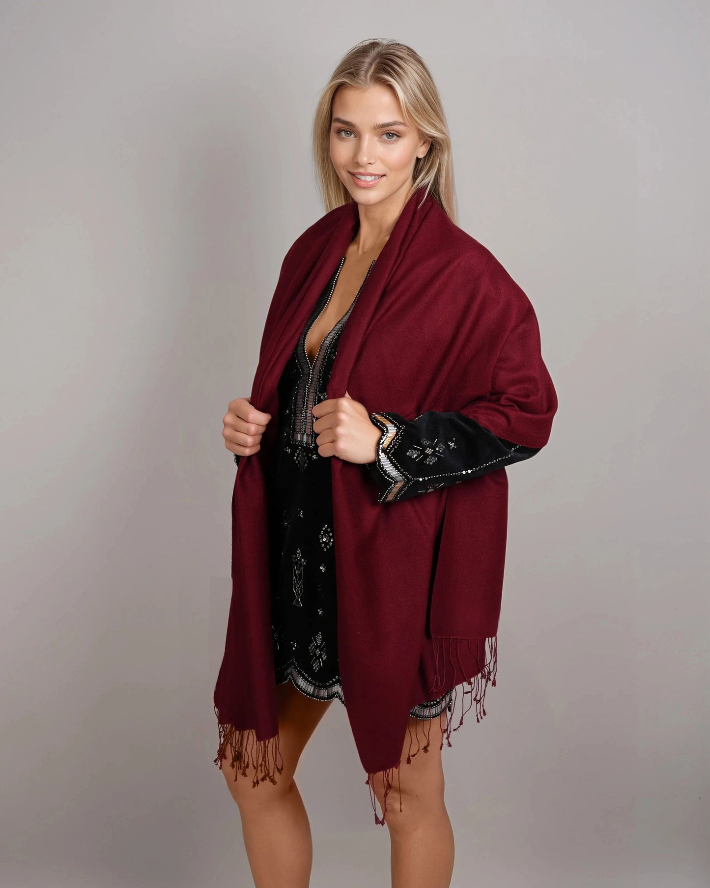 Pashmina 70% Kaschmir Classic tibetan red
