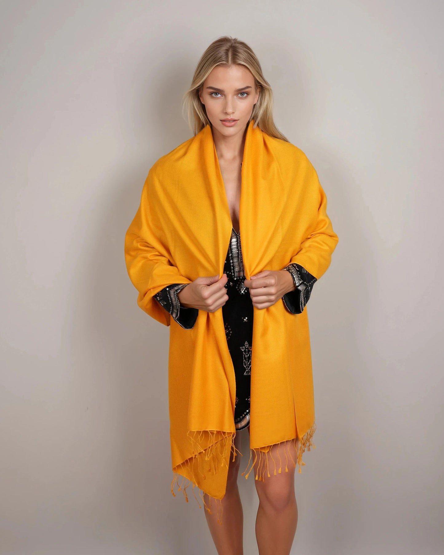 Pashmina 70% Kaschmir Classic tibetan yellow