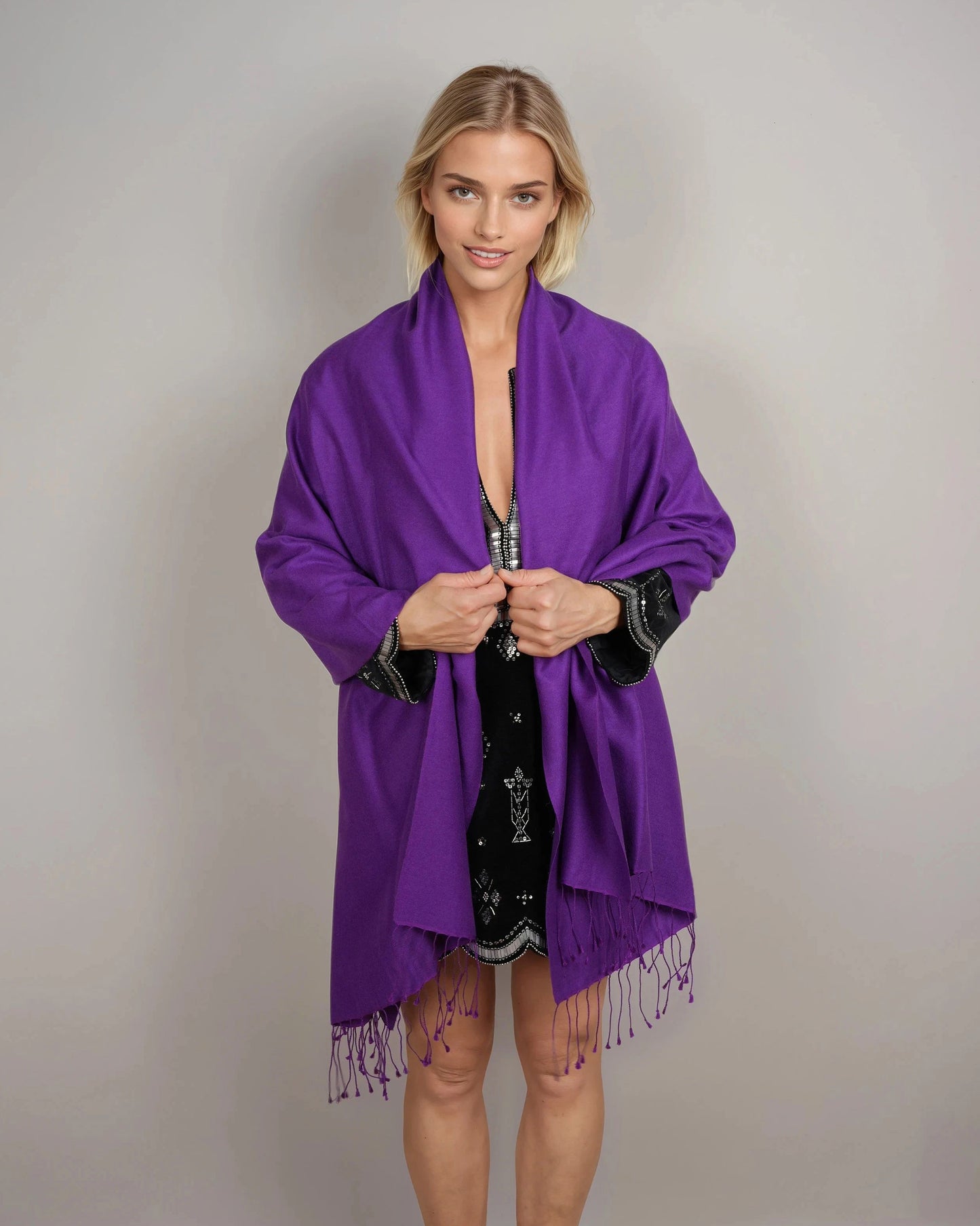 Pashmina 70% Kaschmir Classic vivid viola