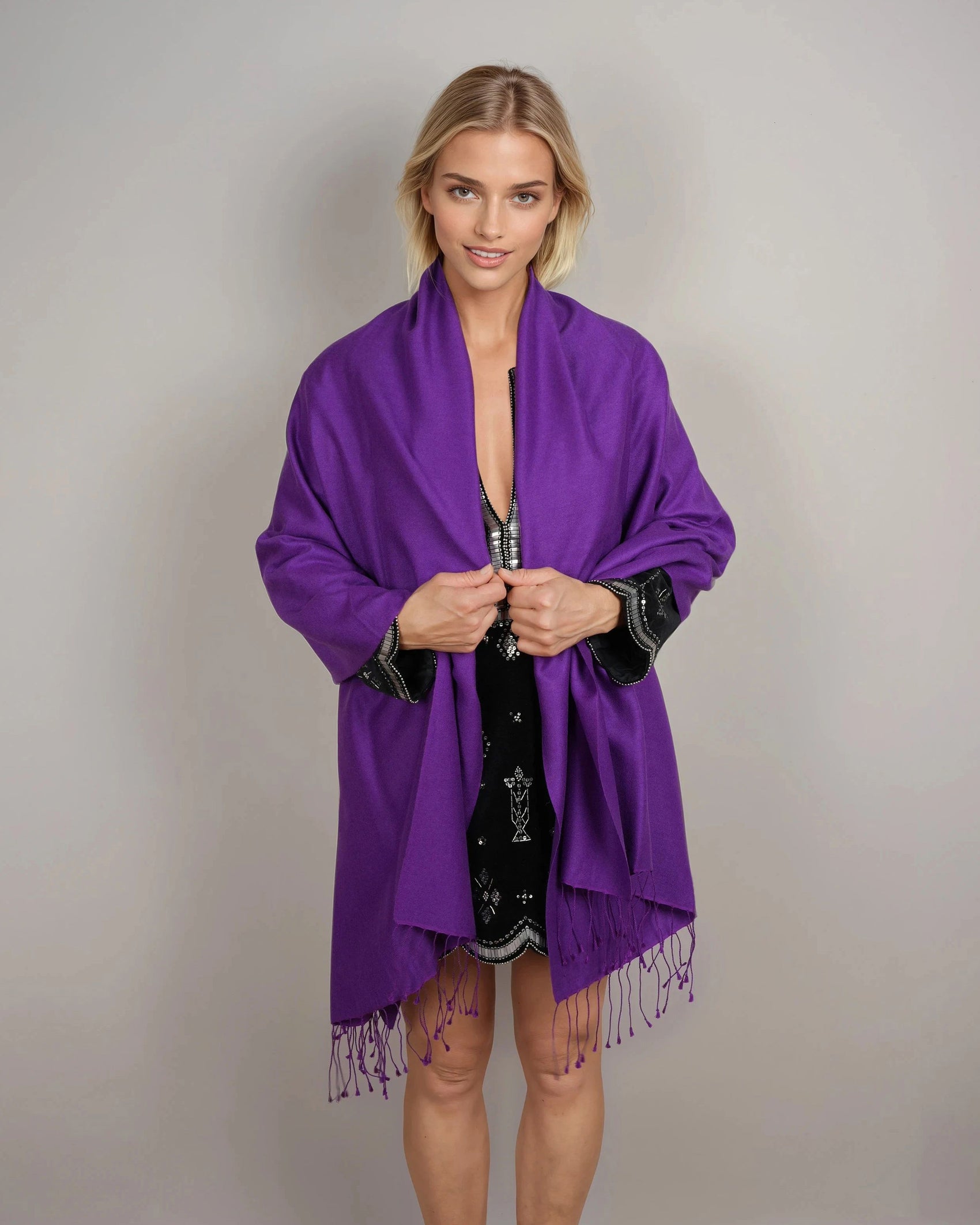 Pashmina 70% Kaschmir Classic vivid viola