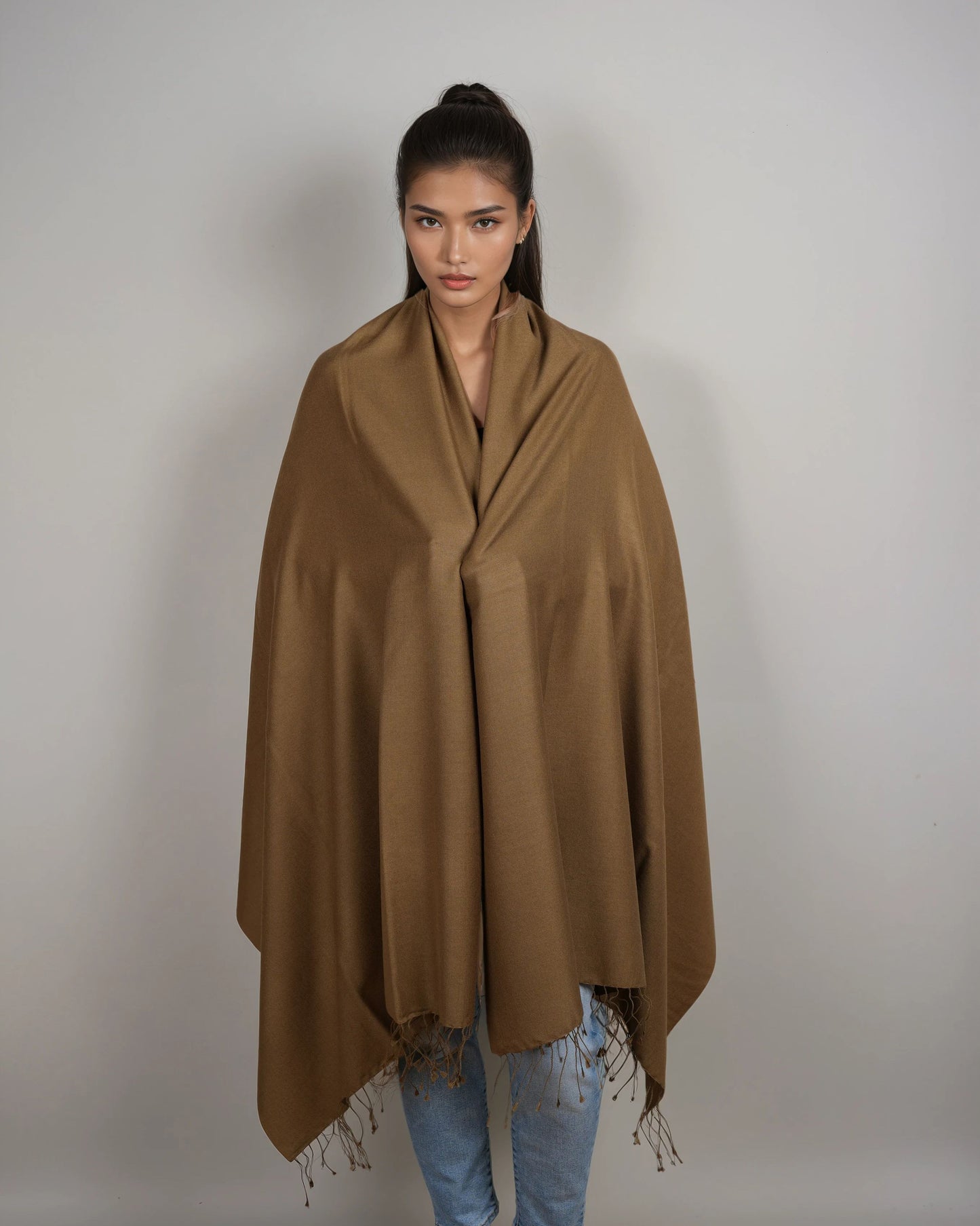 Pashmina 70% Kaschmir Stola butternut olive