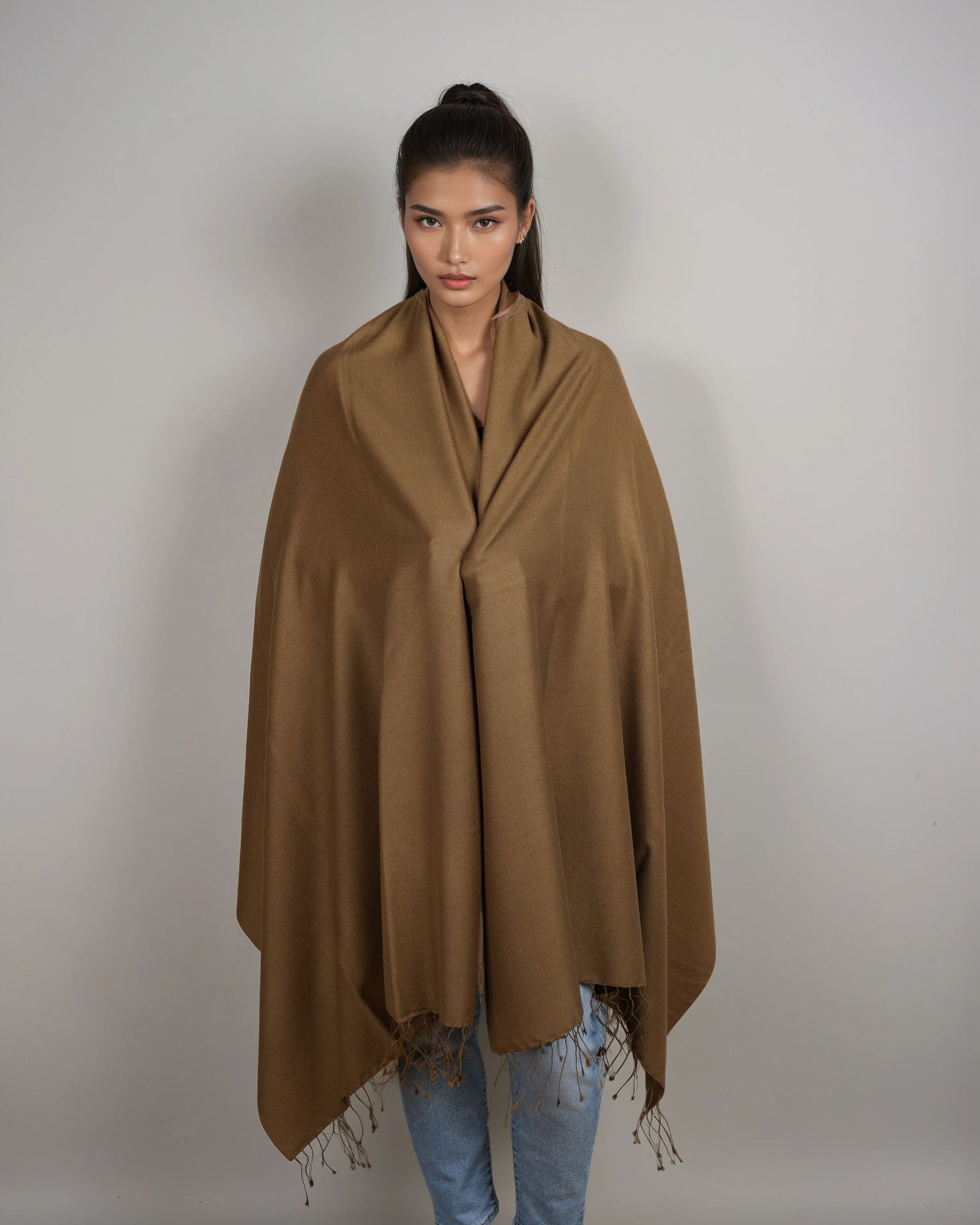 Pashmina 70% Kaschmir Stola butternut olive