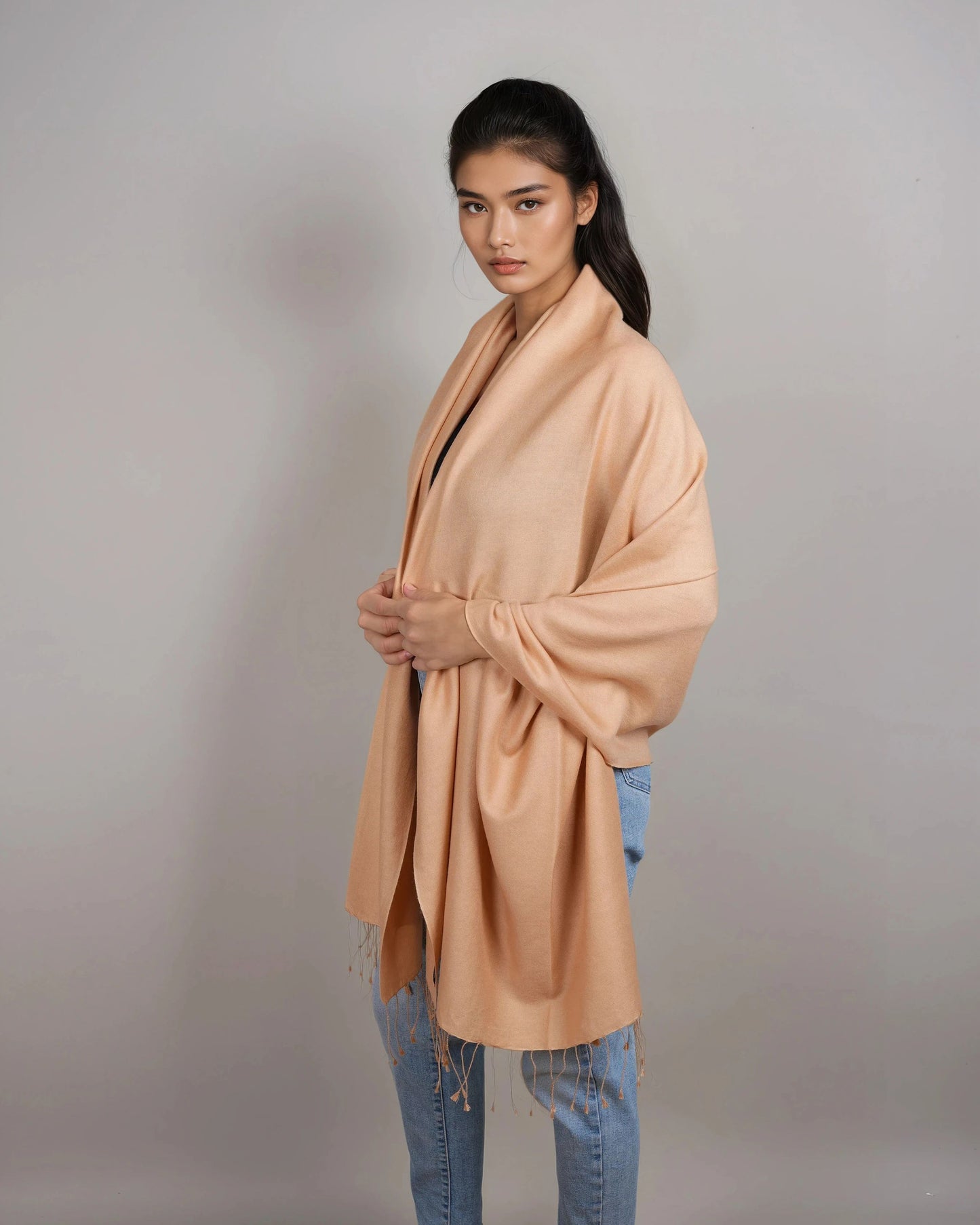 Pashmina 70% Kaschmir Stola camel
