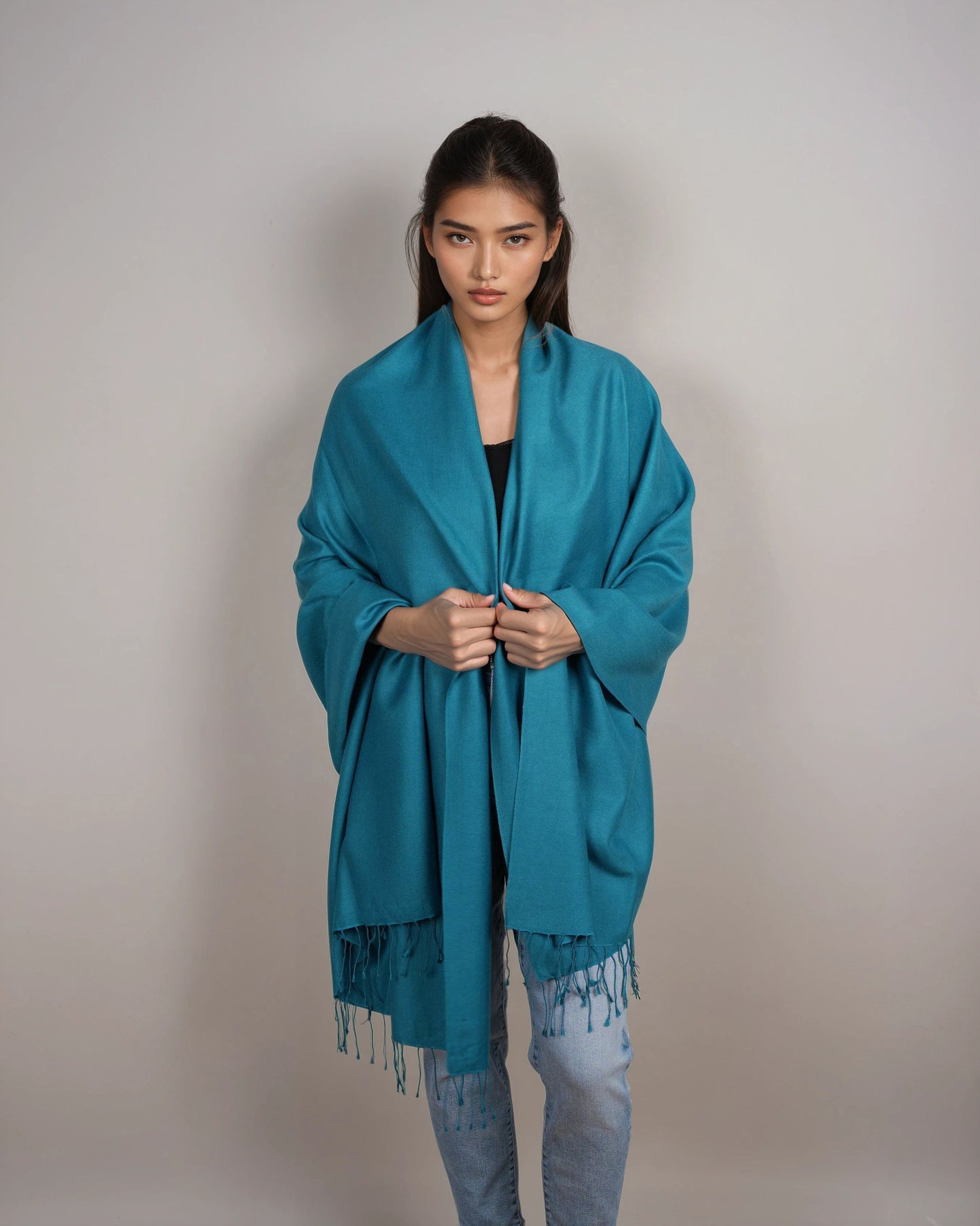 Pashmina 70% Kaschmir Stola celestial