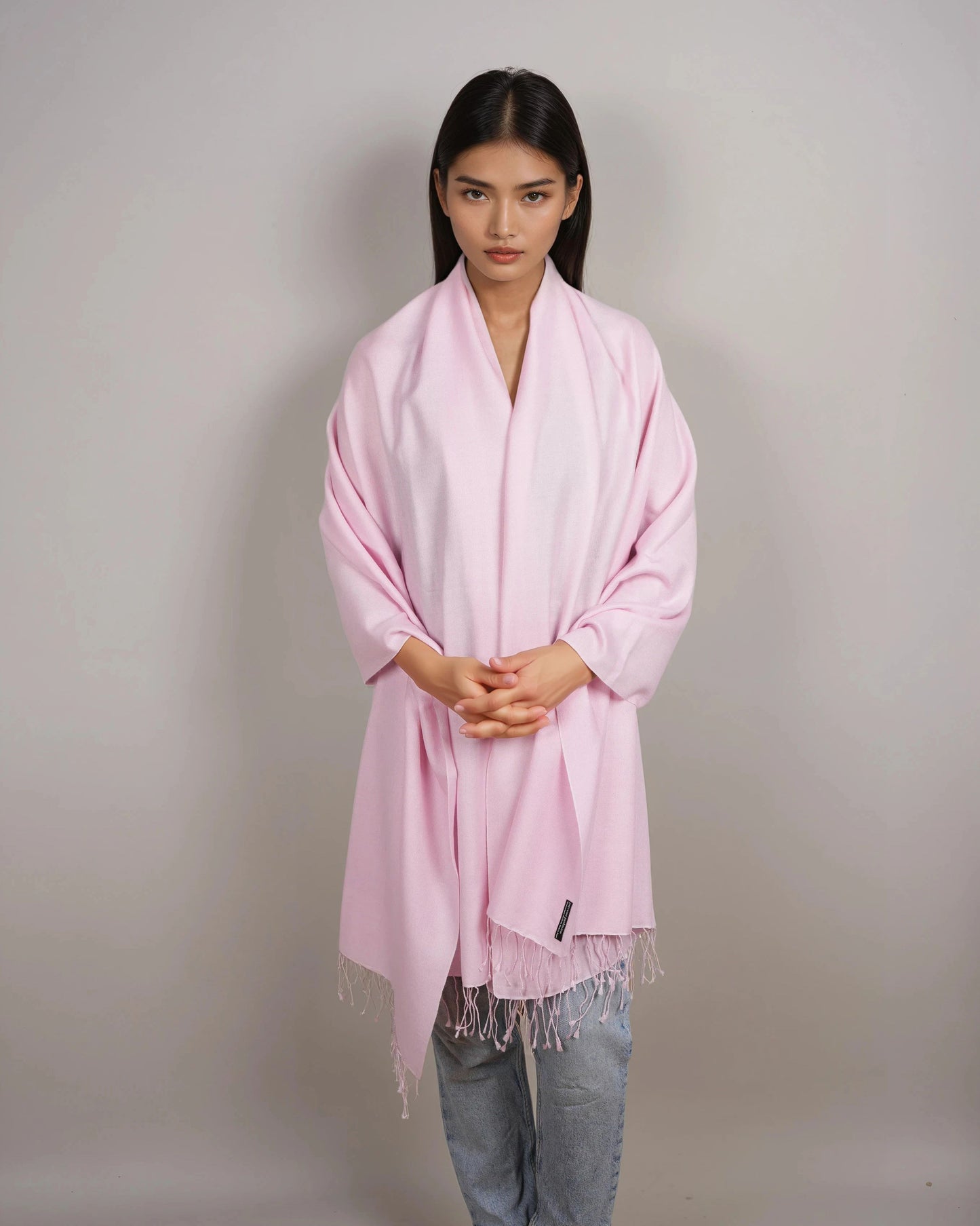 Pashmina 70% Kaschmir Stola crystal rose