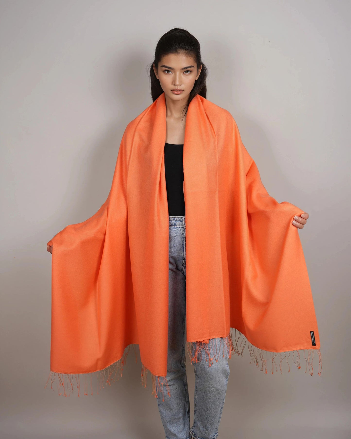 Pashmina 70% Kaschmir Stola salmone