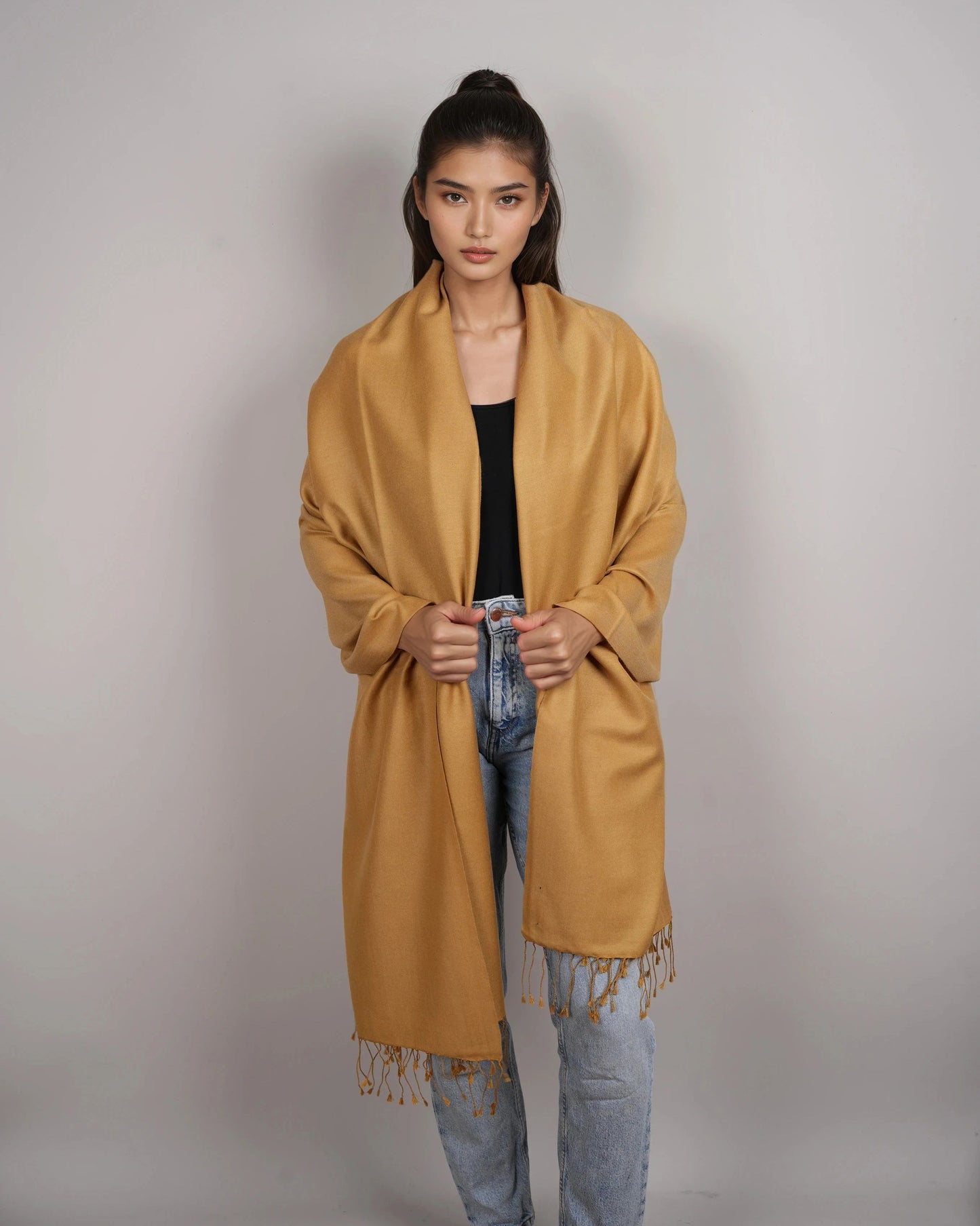 Pashmina 70% Kaschmir Stola wood thrush