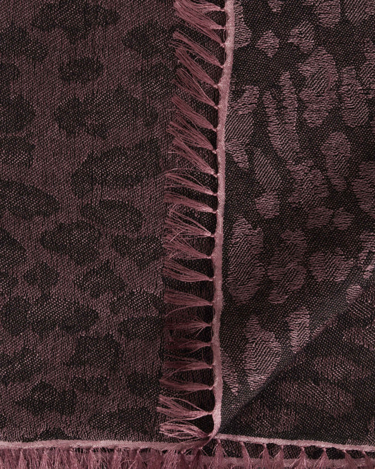 Water-Pashmina Leopard mauve