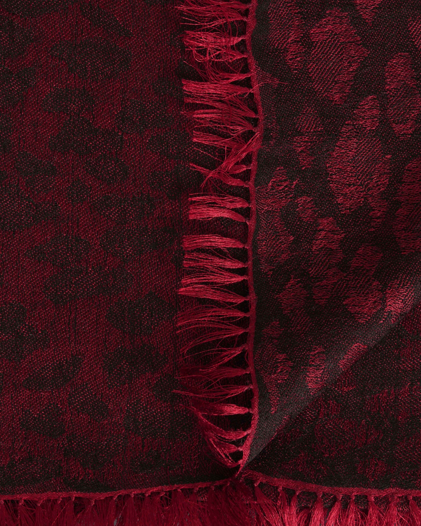 Water-Pashmina Leopard tango red