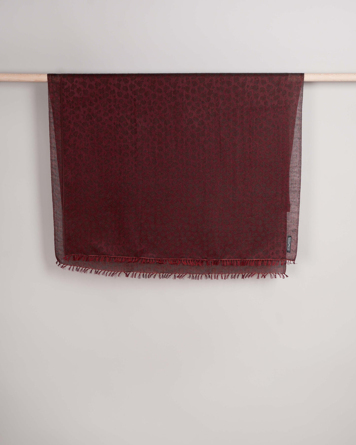 Water-Pashmina Leopard tibetan red